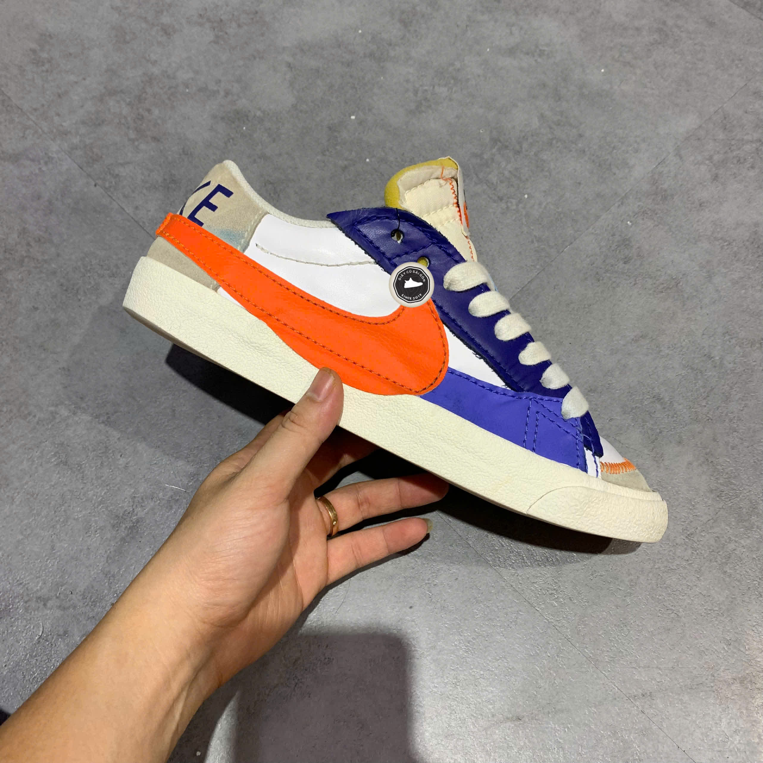 NIKE BLAZER LOW '77 JUMBO – DV9122-181 SIZE 43 GIÀY 2HAND CHÍNH HÃNG