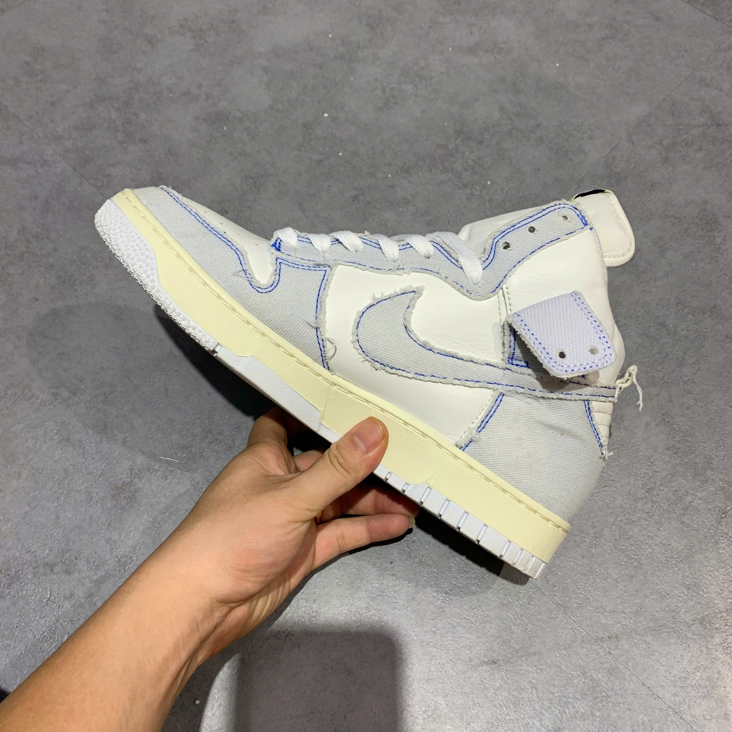 NIKE DUNK HIGH 1985 'BLUE DENIM' DQ8799-101 SIZE 43 GIÀY 2HAND CHÍNH HÃNG