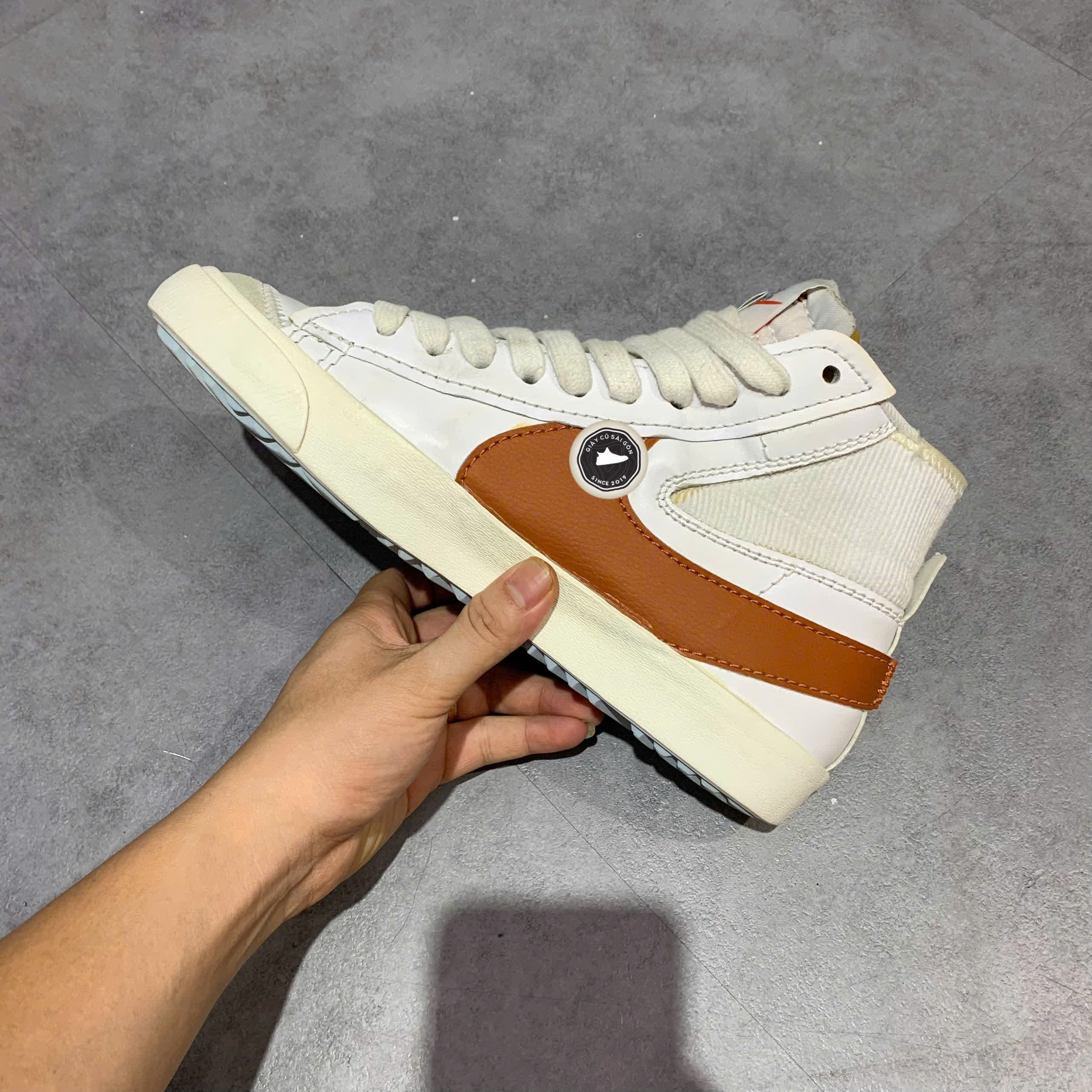 NIKE BLAZER MID '77 JUMBO 'DARK RUSSET' – DD3111-101 SIZE 43 GIÀY 2HAND CHÍNH HÃNG