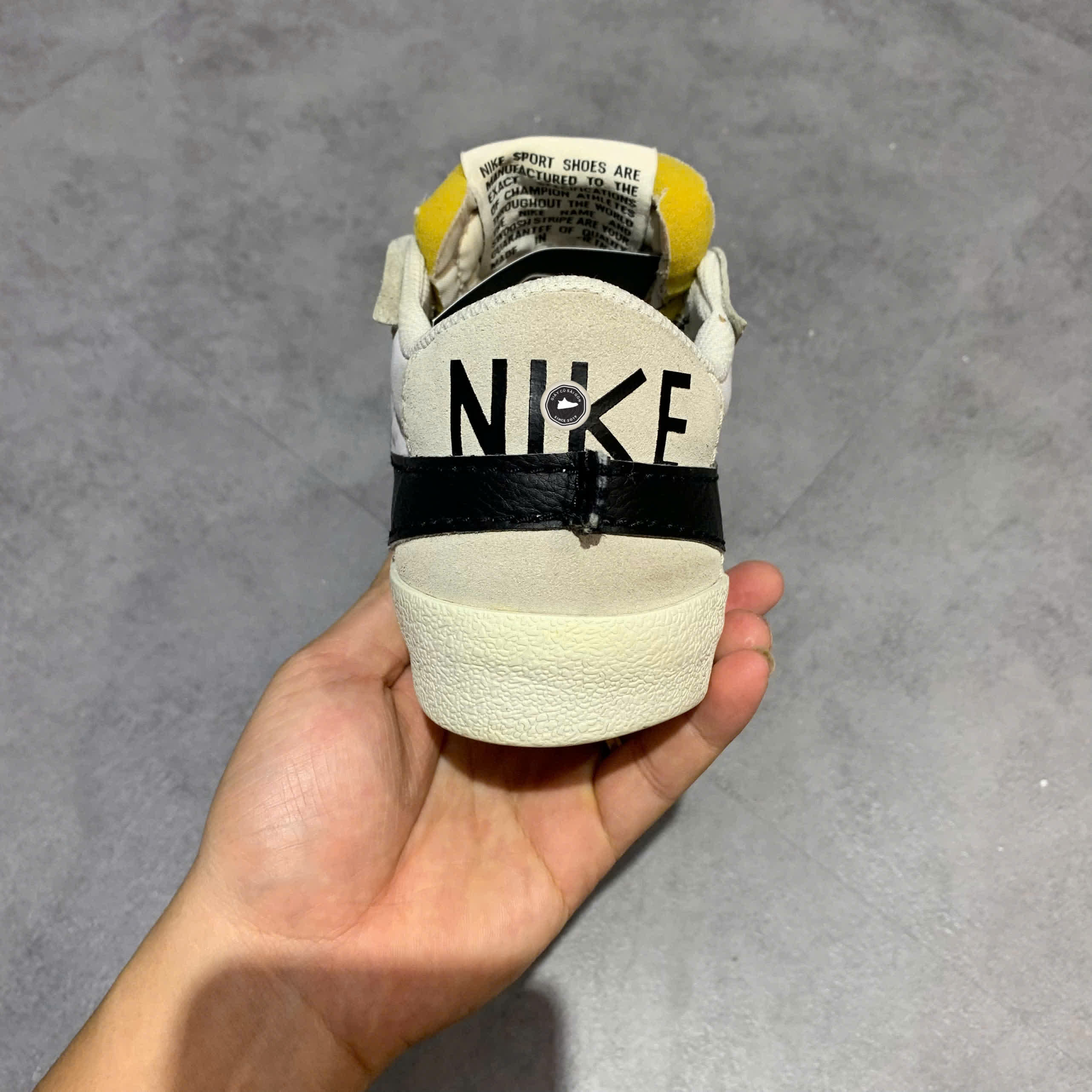 NIKE BLAZER LOW ’77 JUMBO WHITE BLACK SIZE 41 GIÀY 2HAND CHÍNH HÃNG