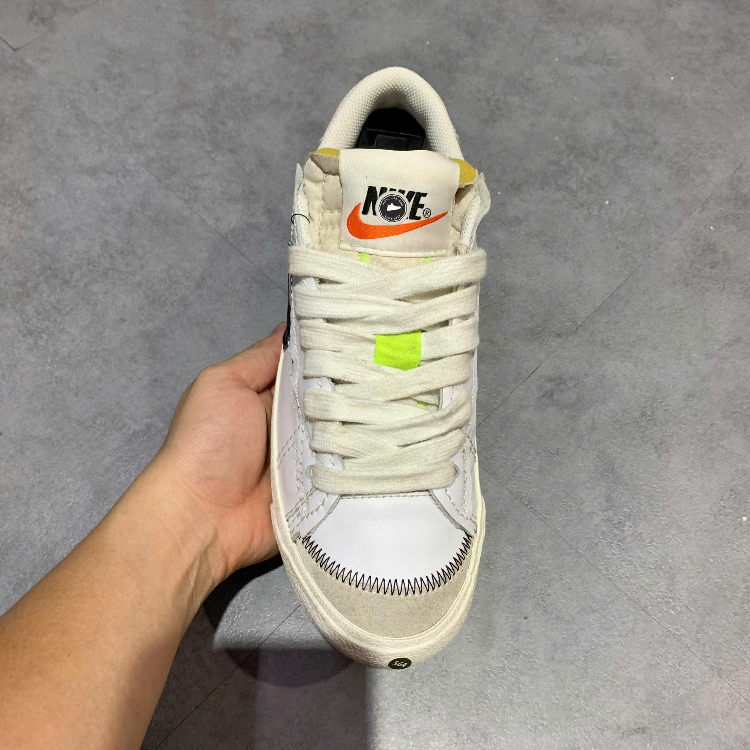 NIKE BLAZER LOW ’77 JUMBO WHITE BLACK SIZE 41 GIÀY 2HAND CHÍNH HÃNG