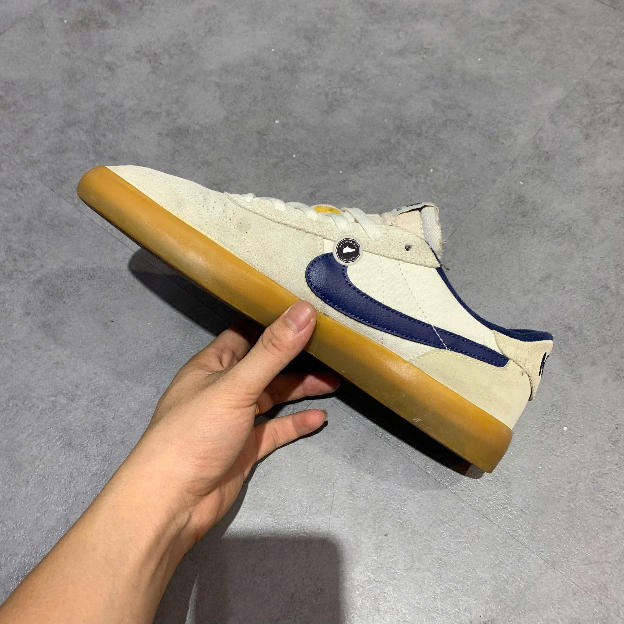 NIKE SB HERITAGE VULC 'CLOUD WHITE NAVY' CD5010-102 SIZE 42.5 – GIÀY 2HAND CHÍNH HÃNG
