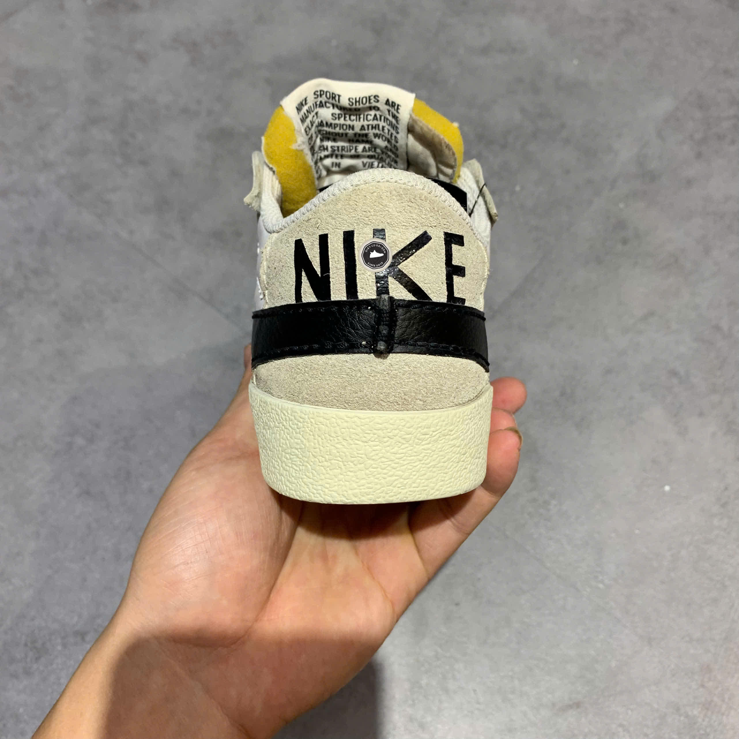 NIKE BLAZER LOW ’77 JUMBO WHITE BLACK SIZE 40.5 GIÀY 2HAND CHÍNH HÃNG