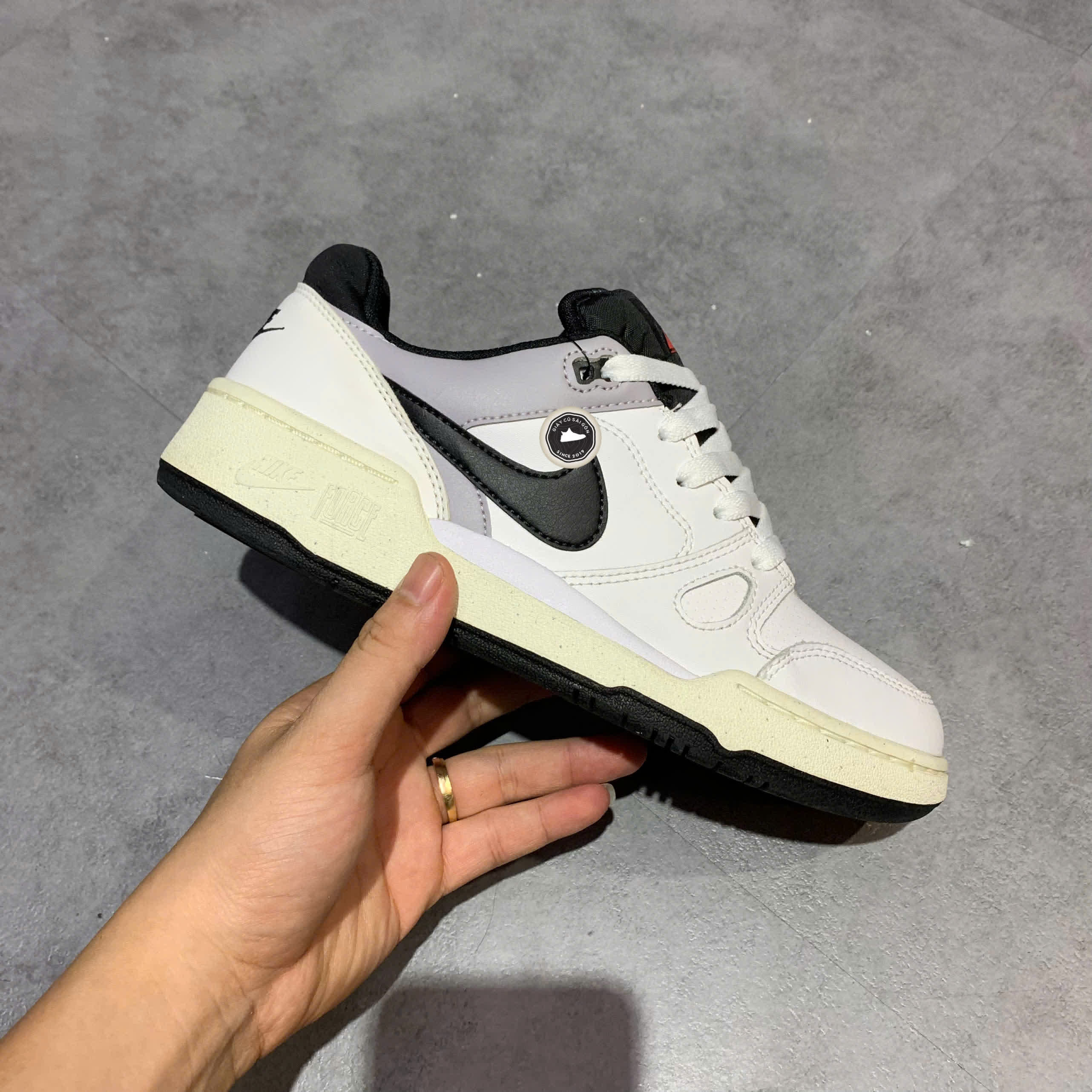 NIKE FULL FORCE LOW 'WHITE/BLACK' FB1362-101 SIZE 40 GIÀY 2HAND CHÍNH HÃNG