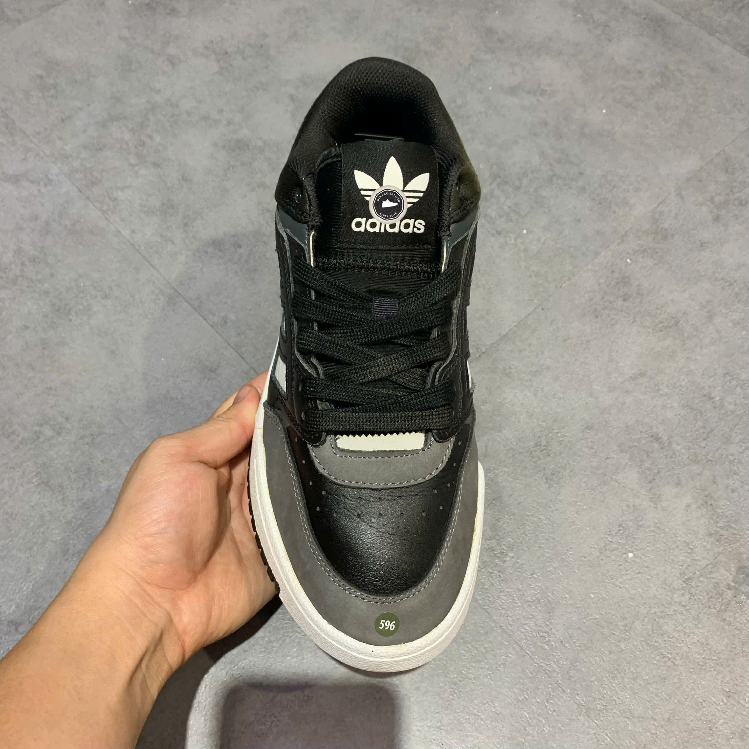 ADIDAS ORIGINALS DROP STEP LOW 'BLACK DARK GRAY WHITE' GW9733 SIZE 40 GIÀY 2HAND CHÍNH HÃNG