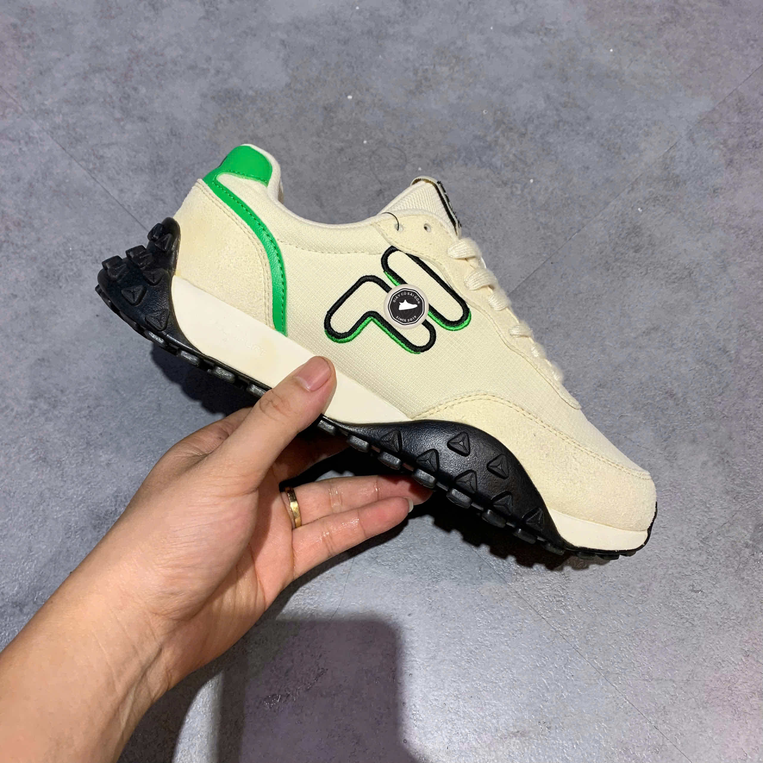 👟 FILA Pacer 'White Green' SIZE 40 GIÀY 2HAND CHÍNH HÃNG 