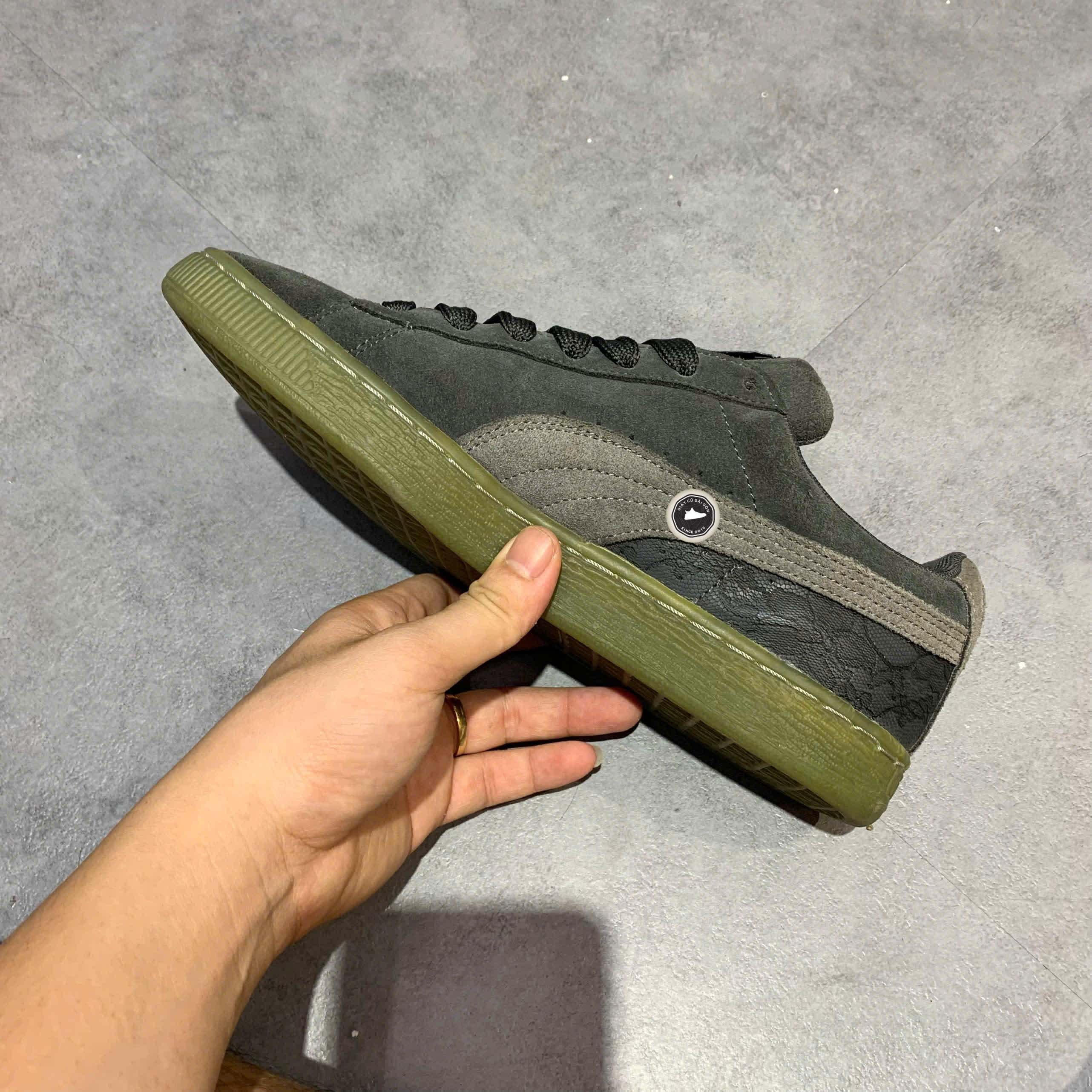 PUMA SUEDE CLASSIC 'FOREST NIGHT GUM' 365347-46 SIZE 40.5 GIÀY 2HAND
