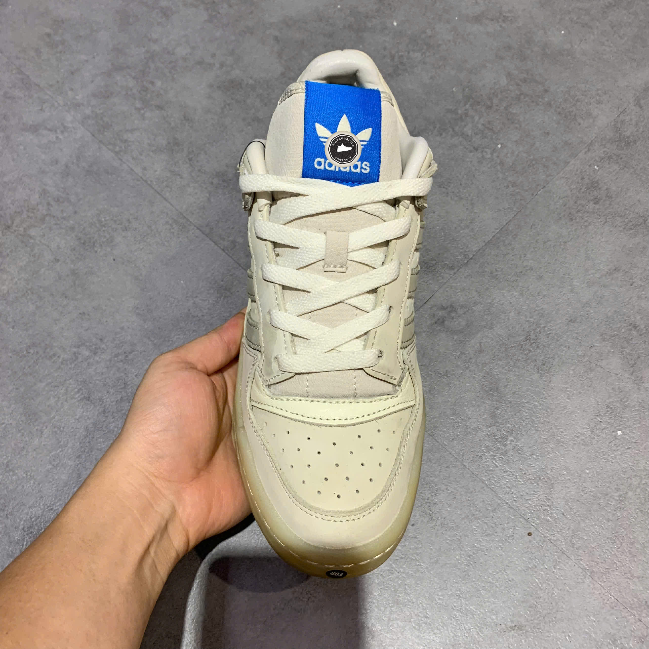 ADIDAS FORUM LOW 'TALC SESAME' HQ1506 SIZE 40 GIÀY 2HAND CHÍNH HÃNG
