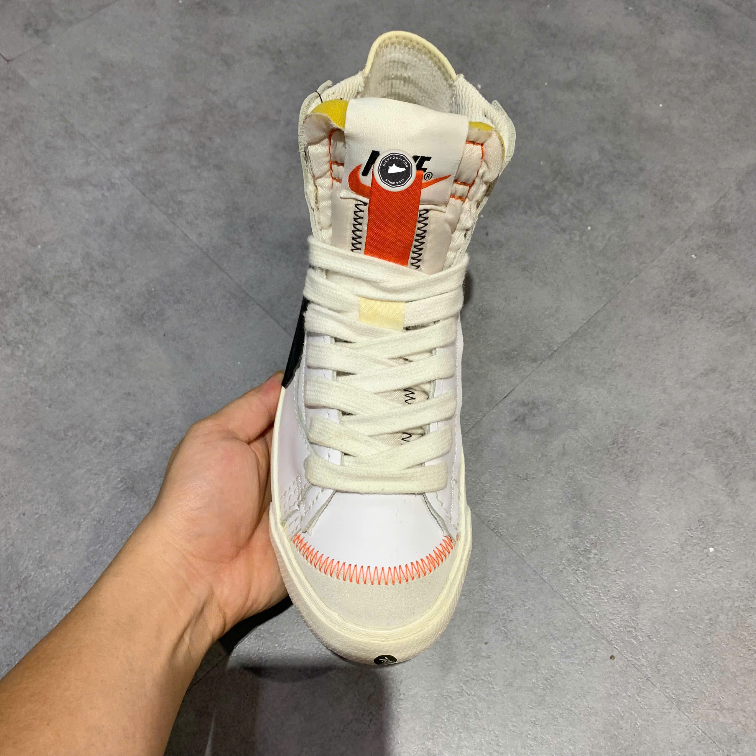 NIKE BLAZER MID '77 JUMBO WHITE/BLACK DD3111-100 SIZE 40.5 GIÀY 2HAND CHÍNH HÃNG