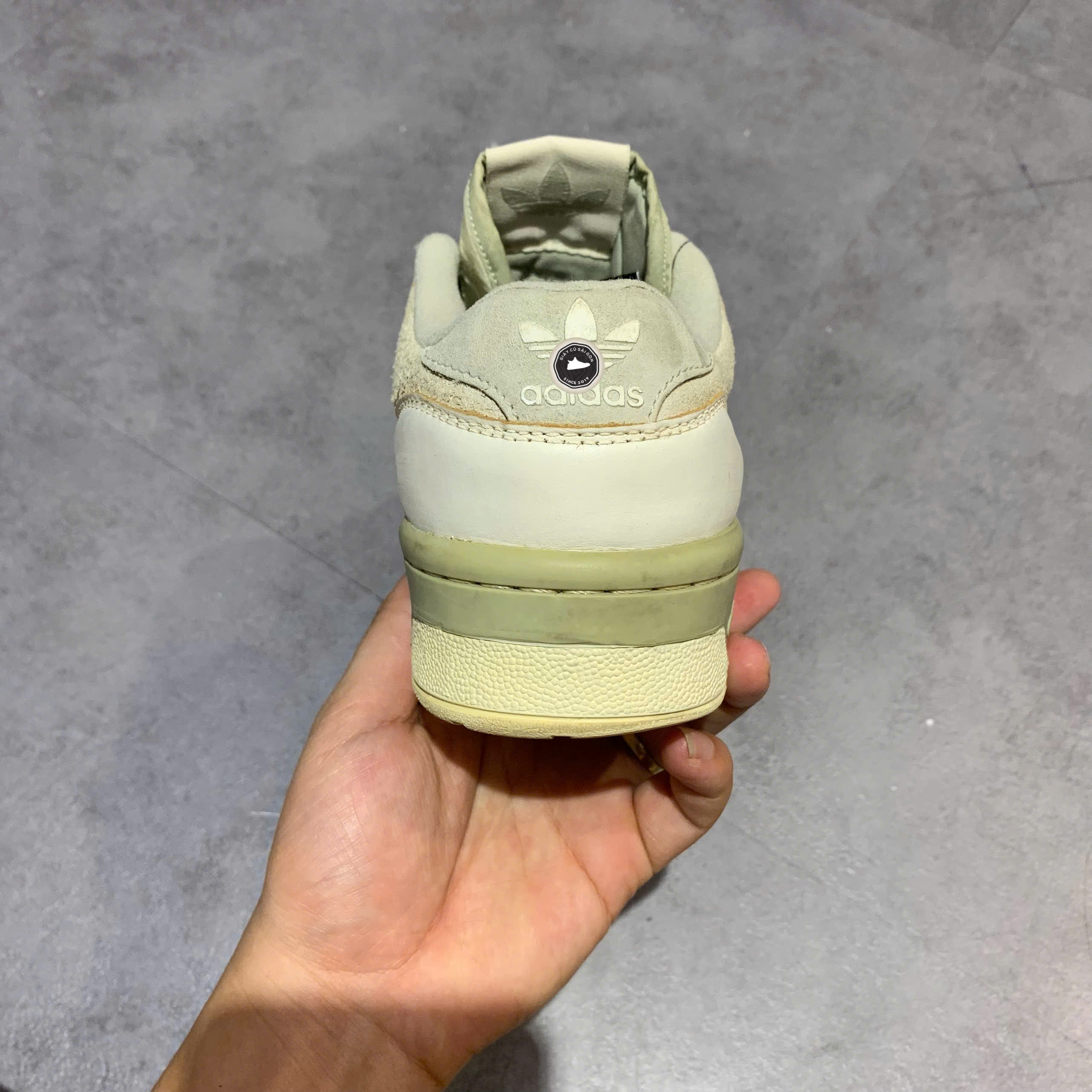 ADIDAS RIVALRY LOW PREMIUM 'WHITE LIGHT GREEN' FX9448 SIZE 40 2/3 GIÀY 2HAND CHÍNH HÃNG