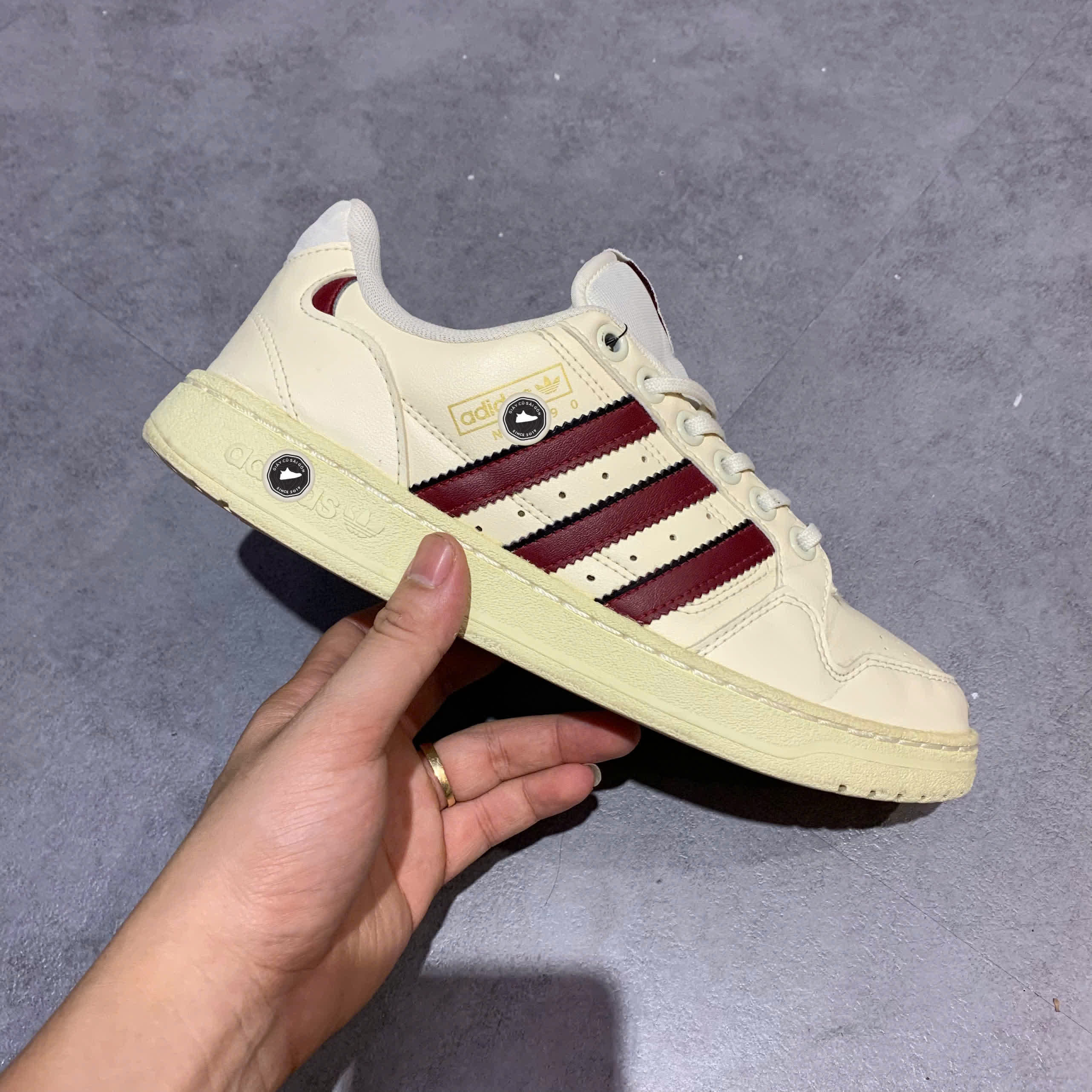 90 Stripes Adidas Originals Adidas Ny 90 Burgundy Women's Shoes