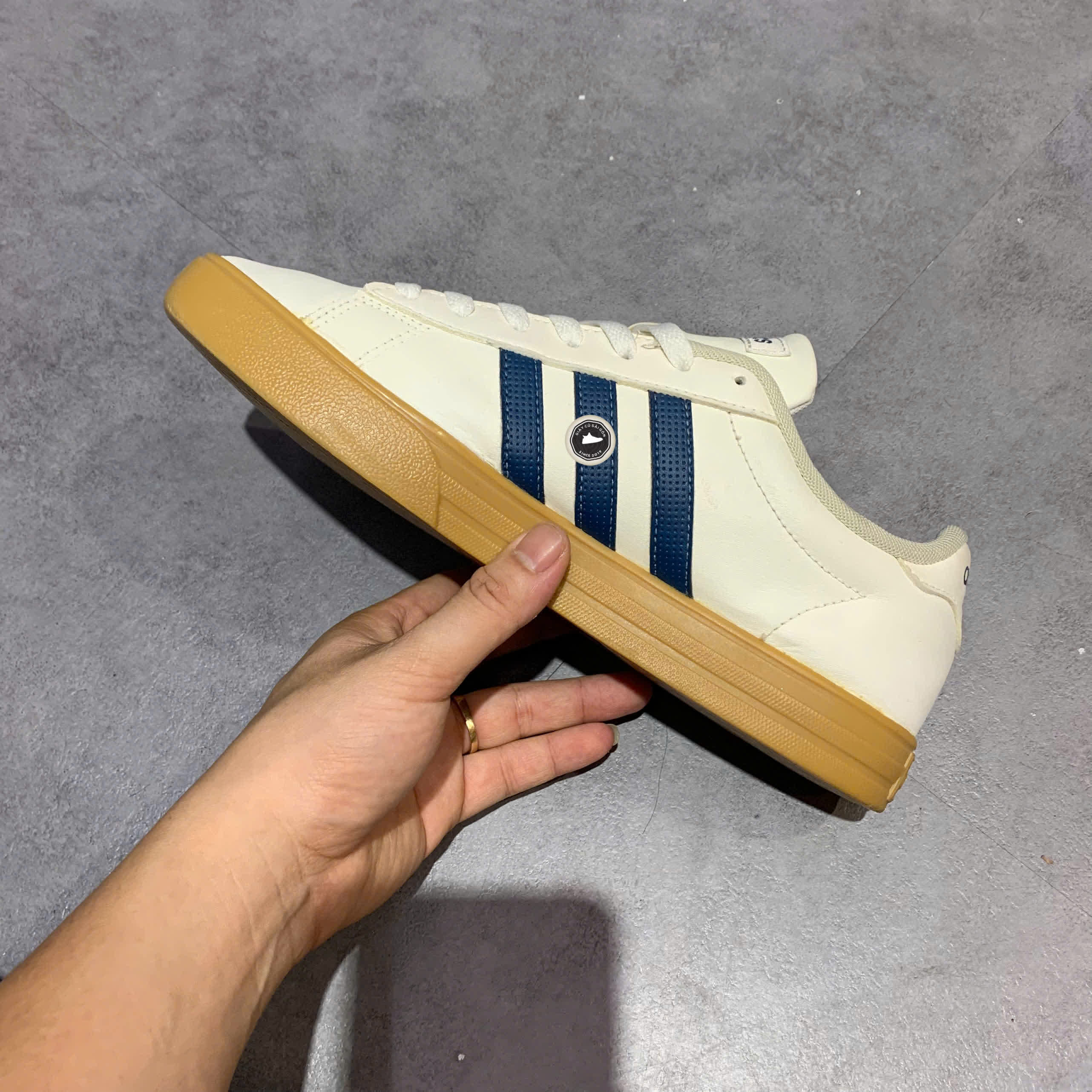 ADIDAS NEO DAILY 2.0 'WHITE BROWN BLUE' EG4000 SIZE 41 1/3 – GIÀY 2HAND CHÍNH HÃNG