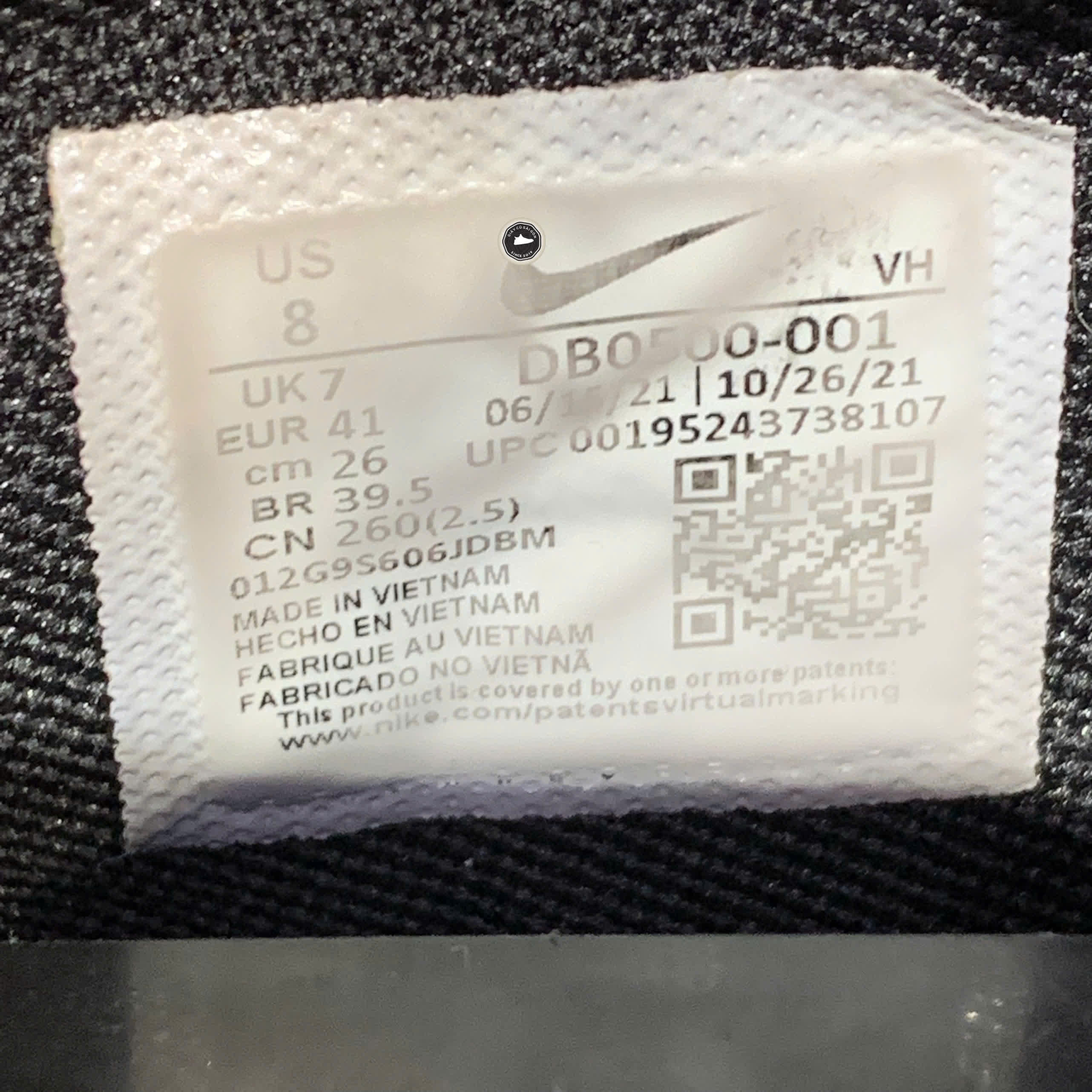 NIKE DUNK LOW “SCRAP” BLACK/GUM DB0500‑001 SIZE 41 – GIÀY 2HAND CHÍNH HÃNG
