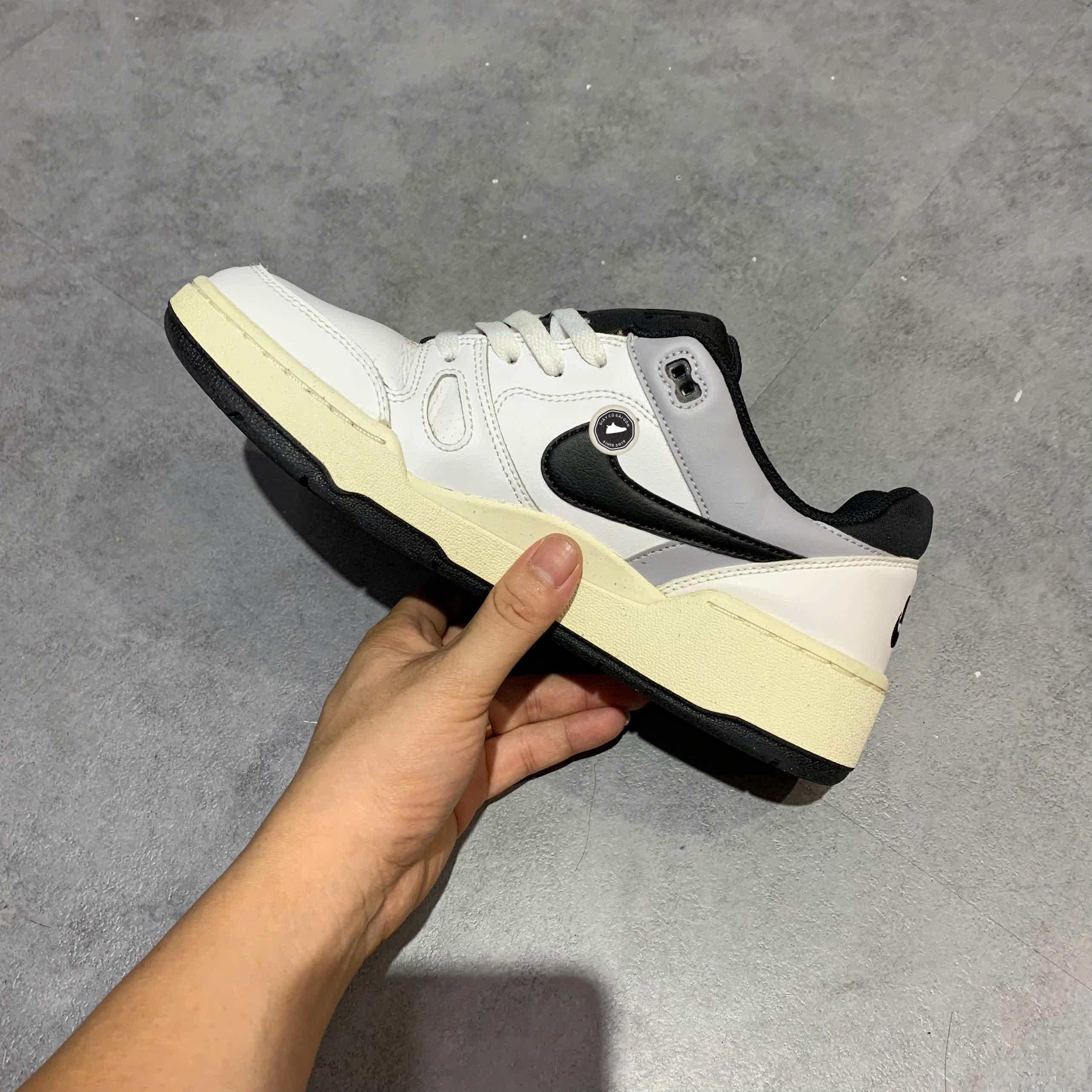 NIKE FULL FORCE LOW 'WHITE BLACK PEWTER' FB1362-101 SIZE 41 GIÀY 2HAND