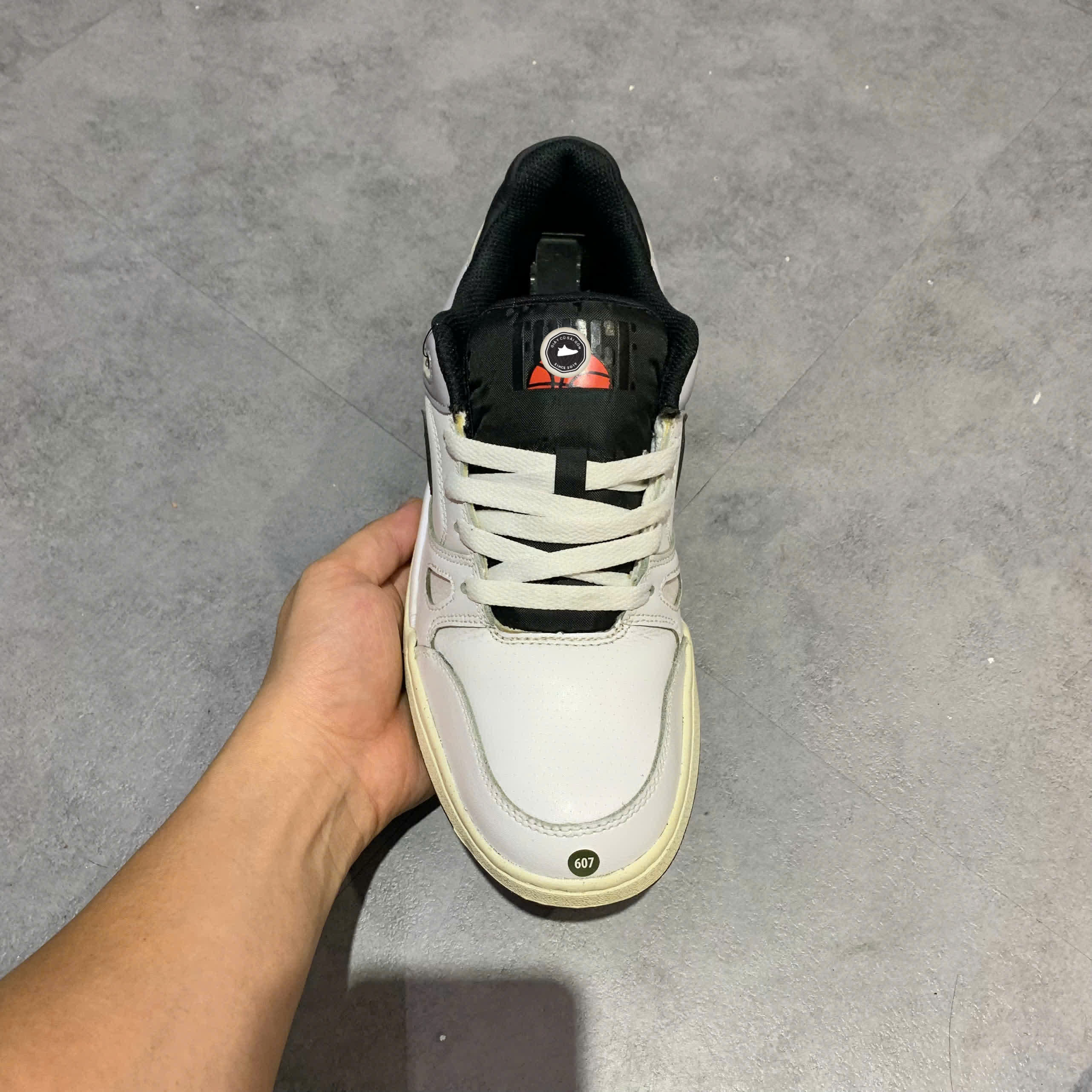 NIKE FULL FORCE LOW 'WHITE BLACK PEWTER' FB1362-101 SIZE 41 GIÀY 2HAND