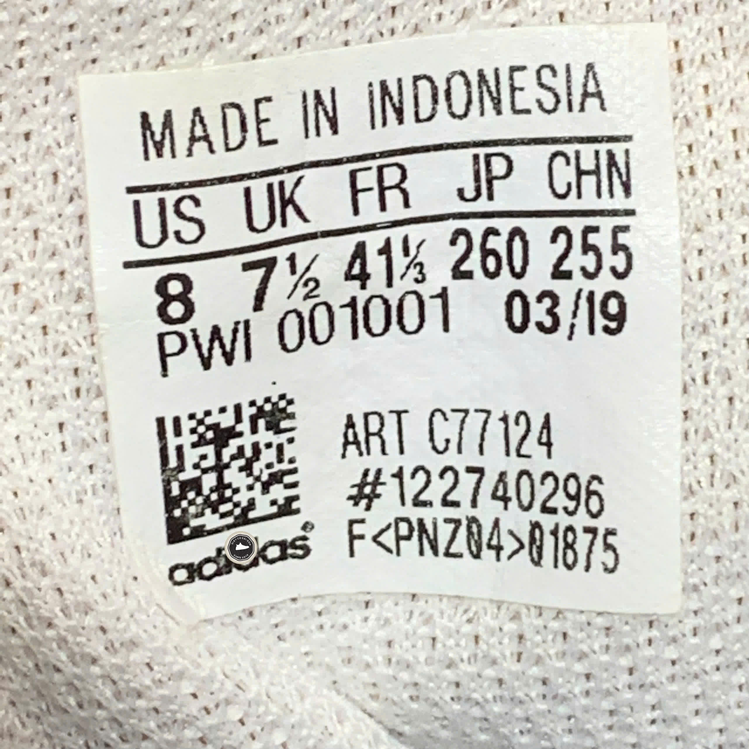 ADIDAS SUPERSTAR WHITE BLACK C77124 SIZE 41 1/3 GIÀY 2HAND CHÍNH HÃNG