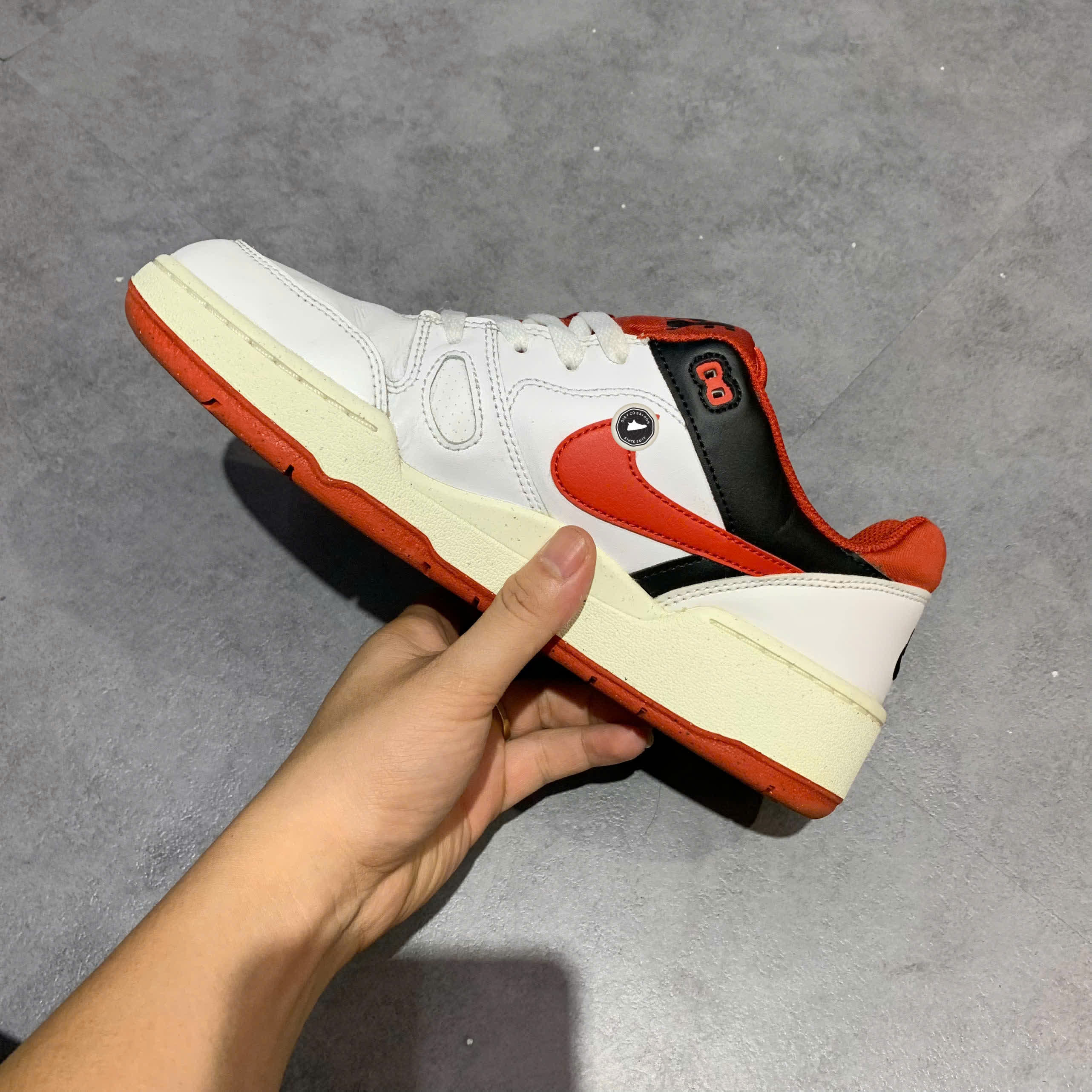 NIKE FULL FORCE LOW ’WHITE/BLACK/RED’ FB1362-102 SIZE 41 GIÀY 2HAND CHÍNH HÃNG