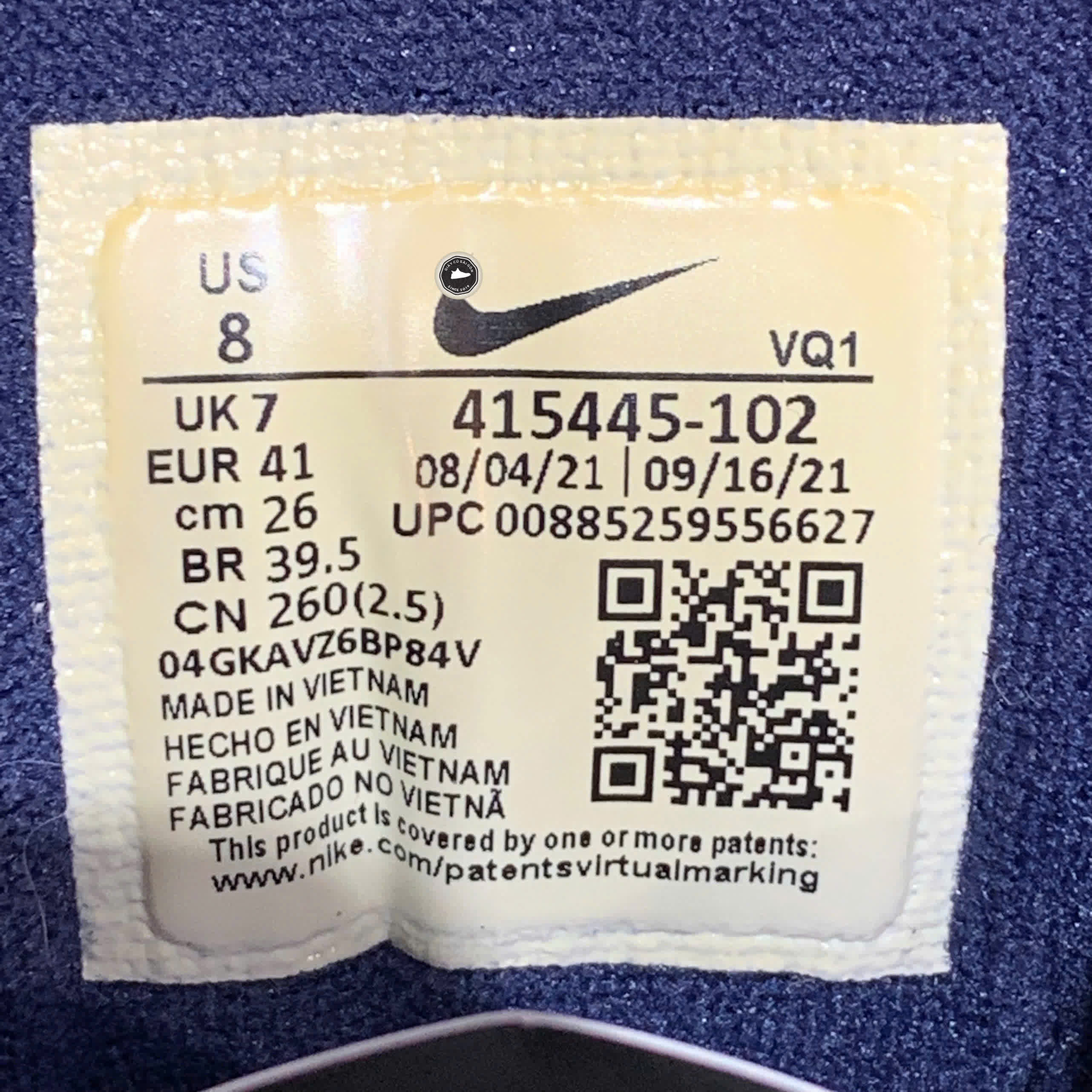 NIKE AIR MONARCH IV WHITE METALLIC SILVER 415445-102 SIZE 41 GIÀY 2HAND CHÍNH HÃNG