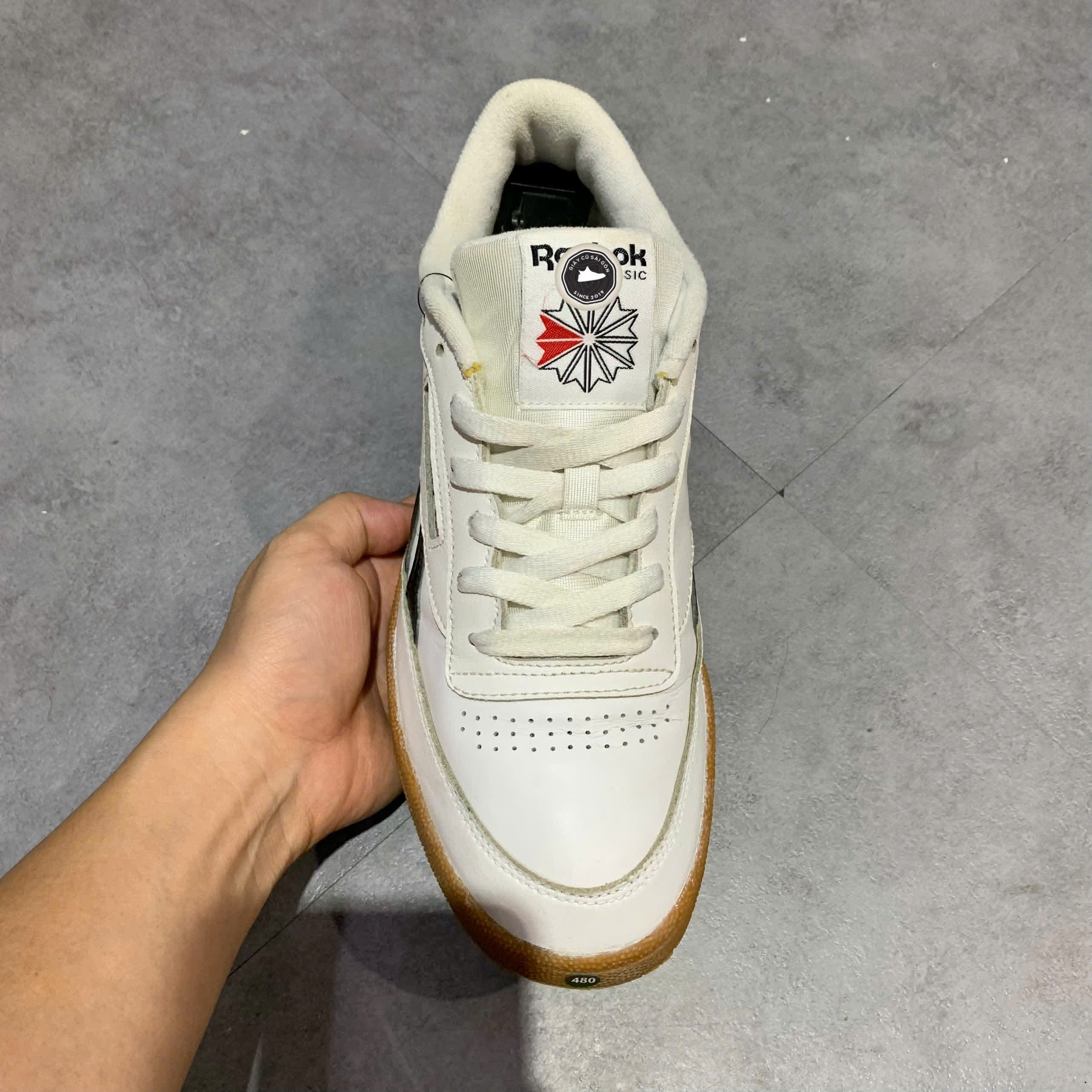 REEBOK CLASSIC NYLON 'LIGHT GREY' 1Y3501 SIZE 41 GIÀY 2HAND