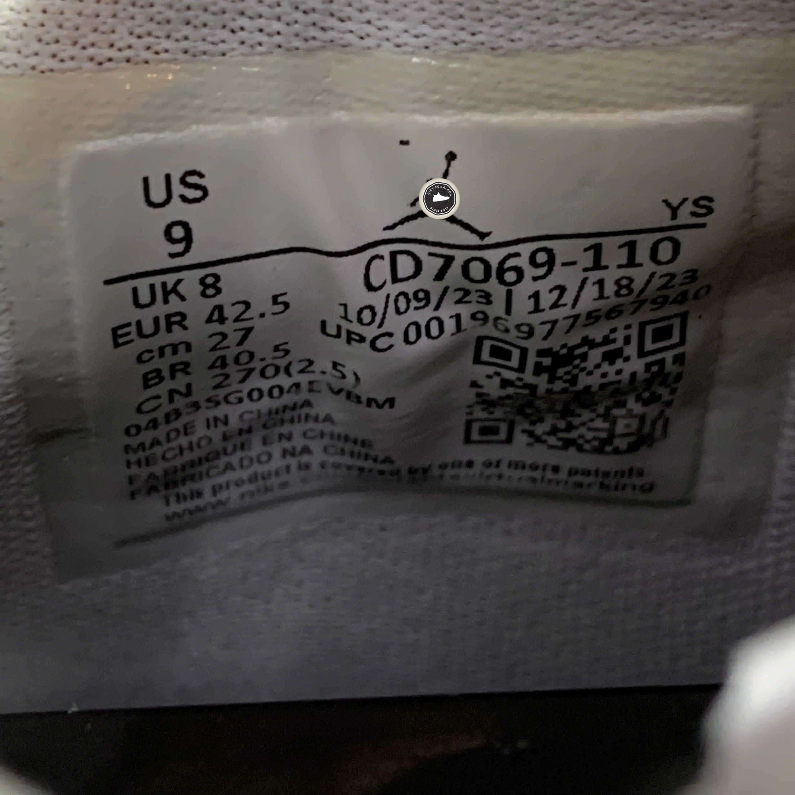 NIKE AIR JORDAN LEGACY 312 LOW “ELEPHANT SWOOSH” CD7069 110 – GIÀY 2HAND CHÍNH HÃNG PVN19508