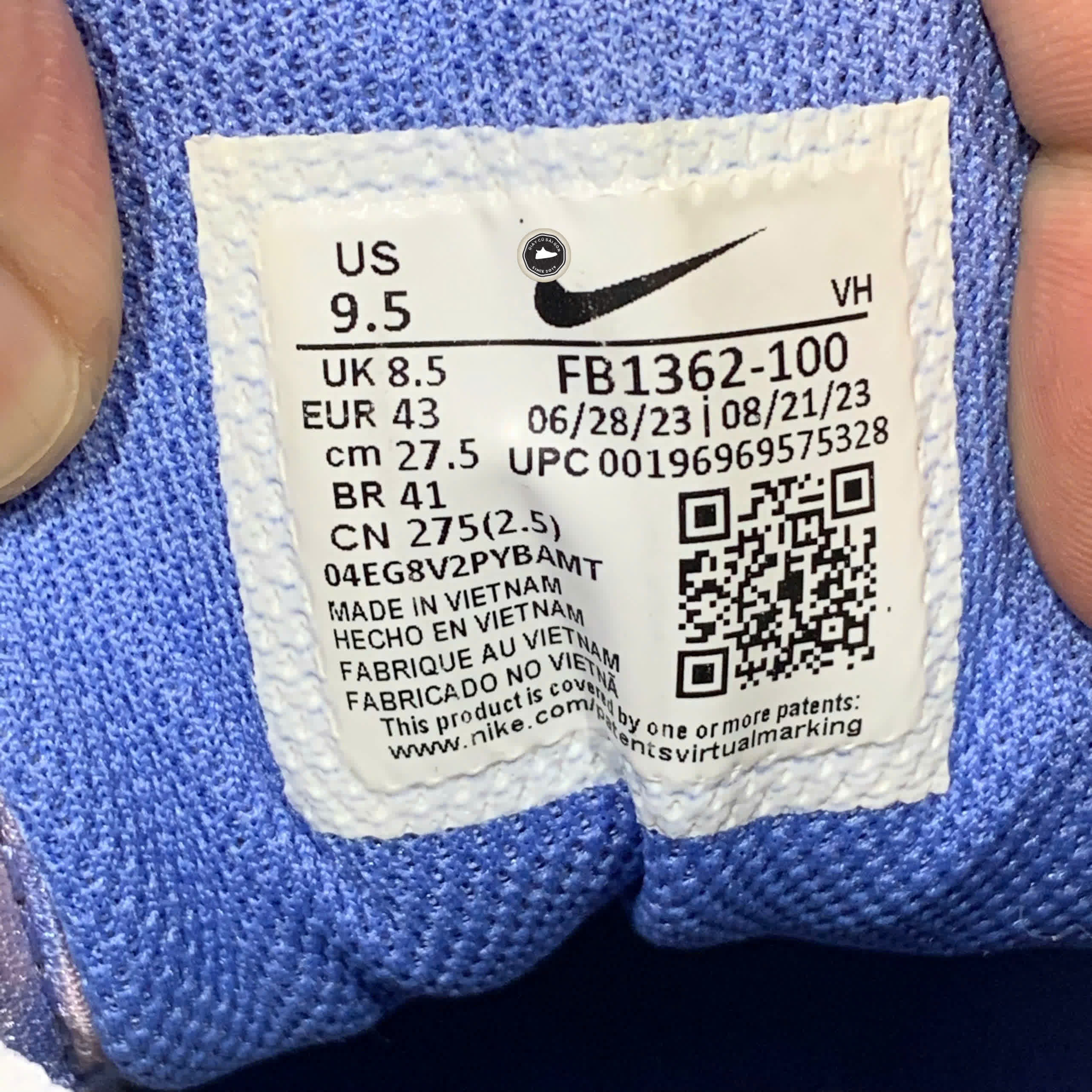 NIKE FULL FORCE LOW ‘POLAR BLUE’ FB1362-100 – SIZE 43 – GIÀY 2HAND