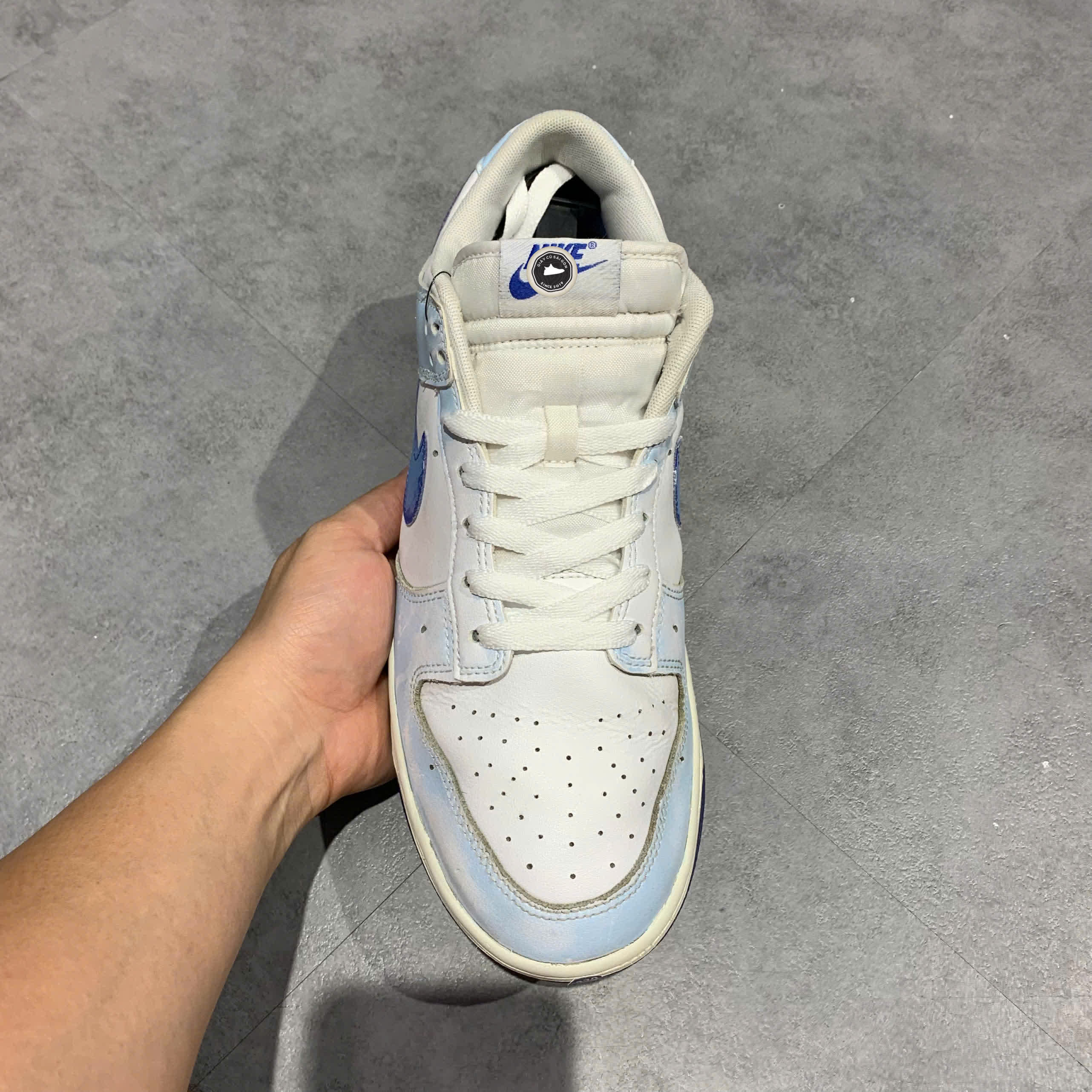 NIKE DUNK LOW ‘WHITE HYPER ROYAL’ DV0831‑104 SIZE 44.5 GIÀY 2HAND
