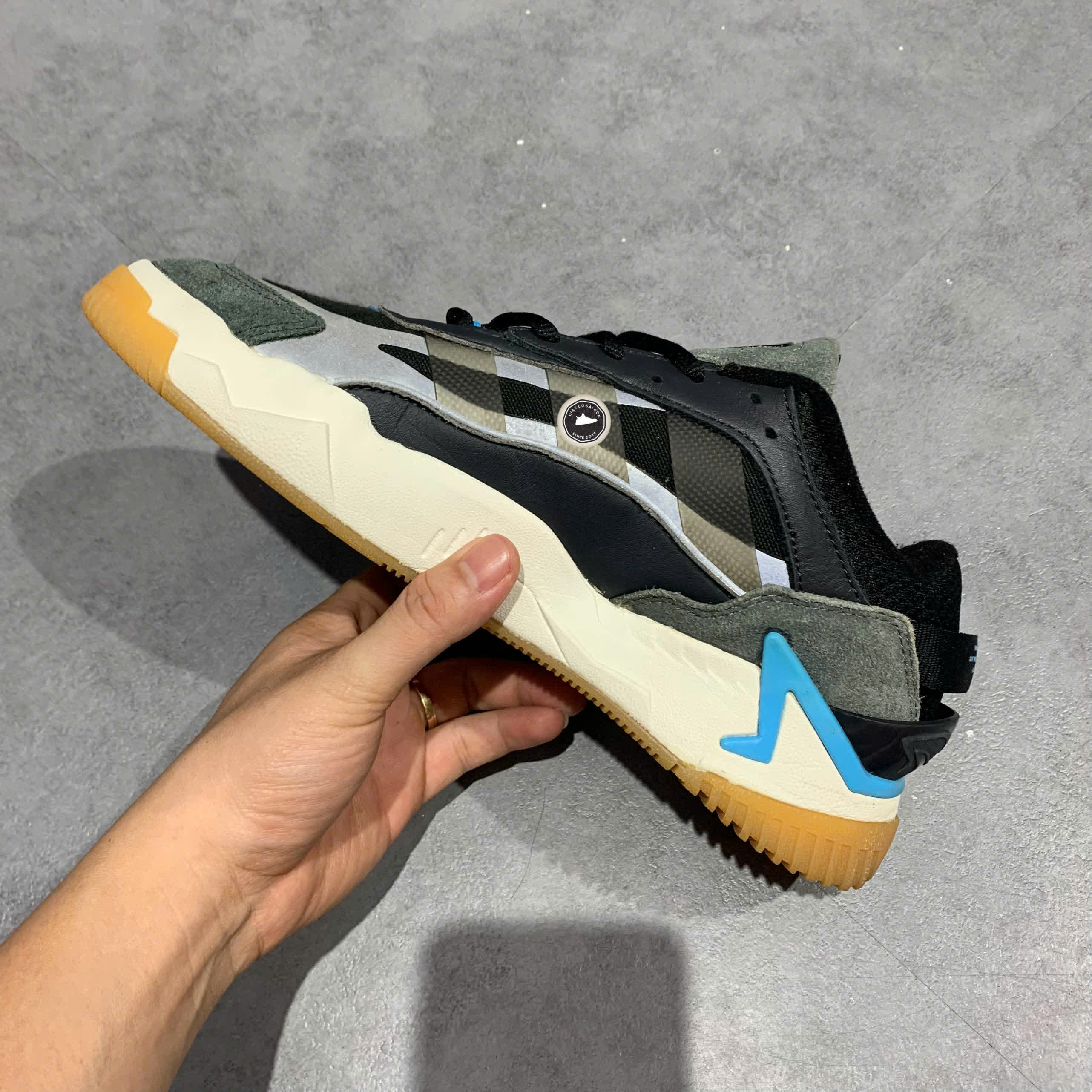 ADIDAS NITEBALL 2.0 'BLACK/GUM' – GZ3627 – SIZE 41 1/3 GIÀY 2HAND CHÍNH HÃNG [PVN19249]