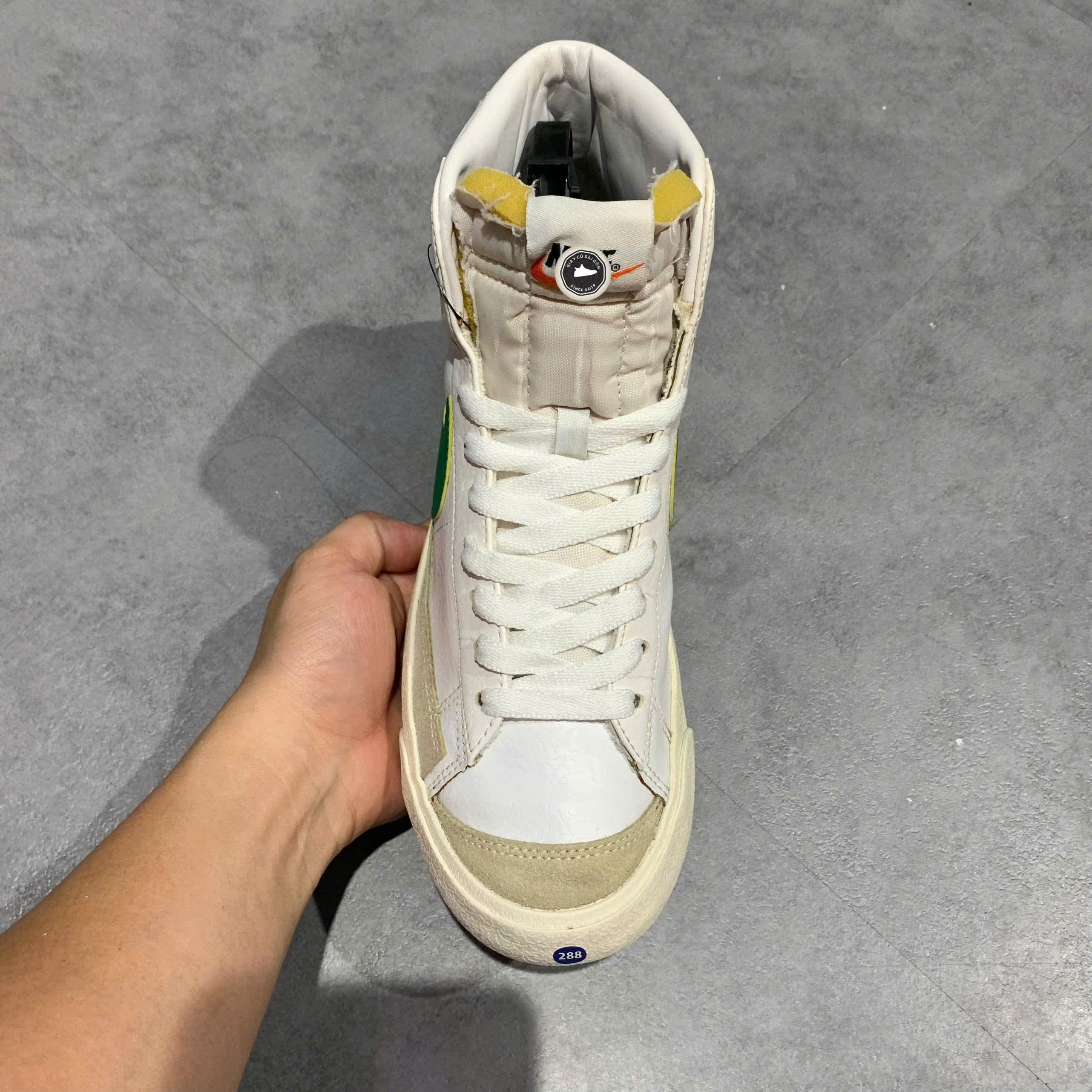 NIKE BLAZER MID ’77 VINTAGE WHITE PINE GREEN – BQ6806 115 – GIÀY 2HAND CHÍNH HÃNG [PVN19212]