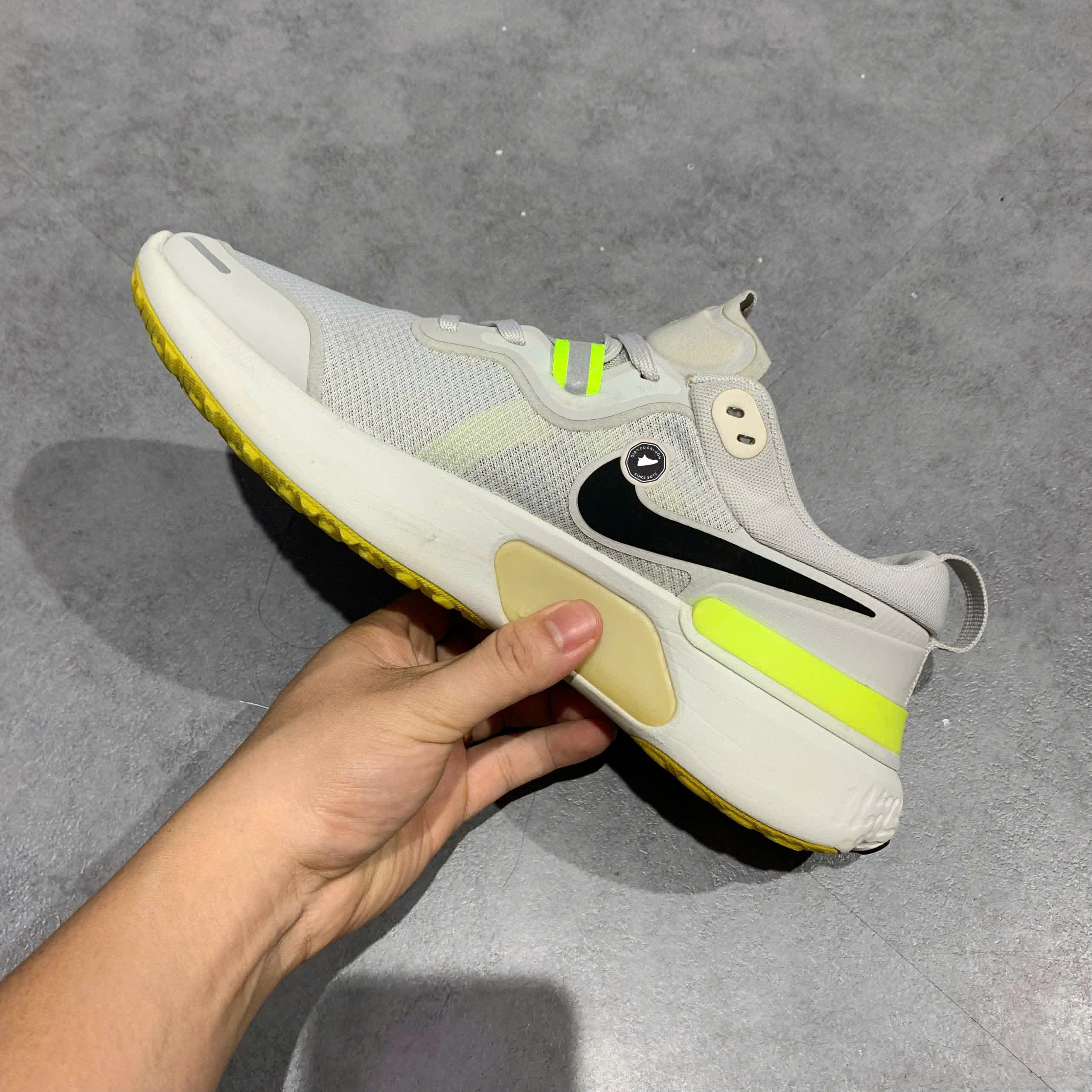 NIKE REACT MILER 'GREY FOG VOLT' CW1777‑005 GIÀY 2HAND CHÍNH HÃNG [PVN19390]