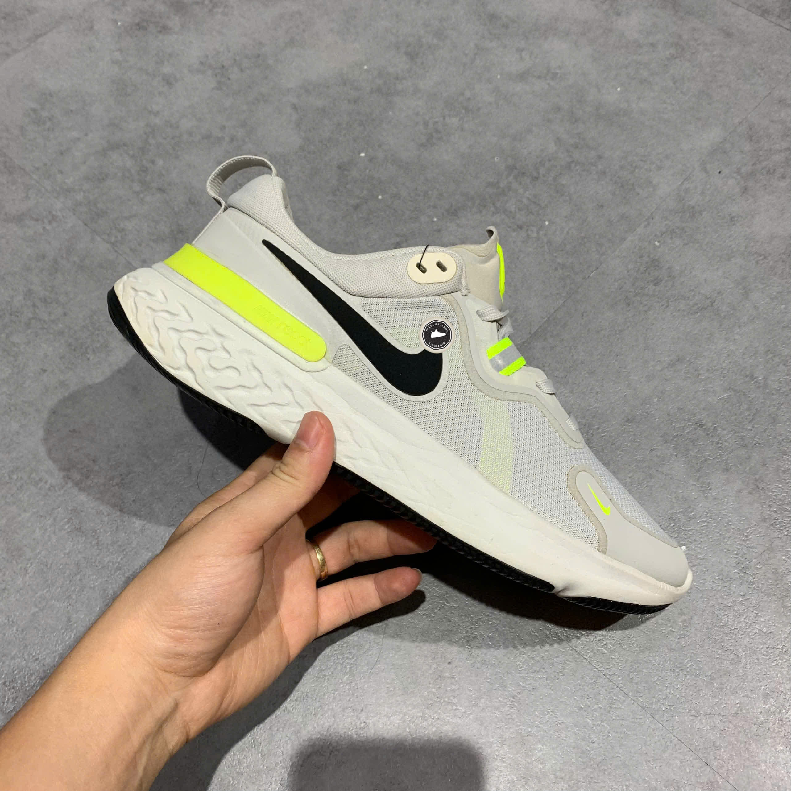 NIKE REACT MILER 'GREY FOG VOLT' CW1777‑005 GIÀY 2HAND CHÍNH HÃNG [PVN19390]