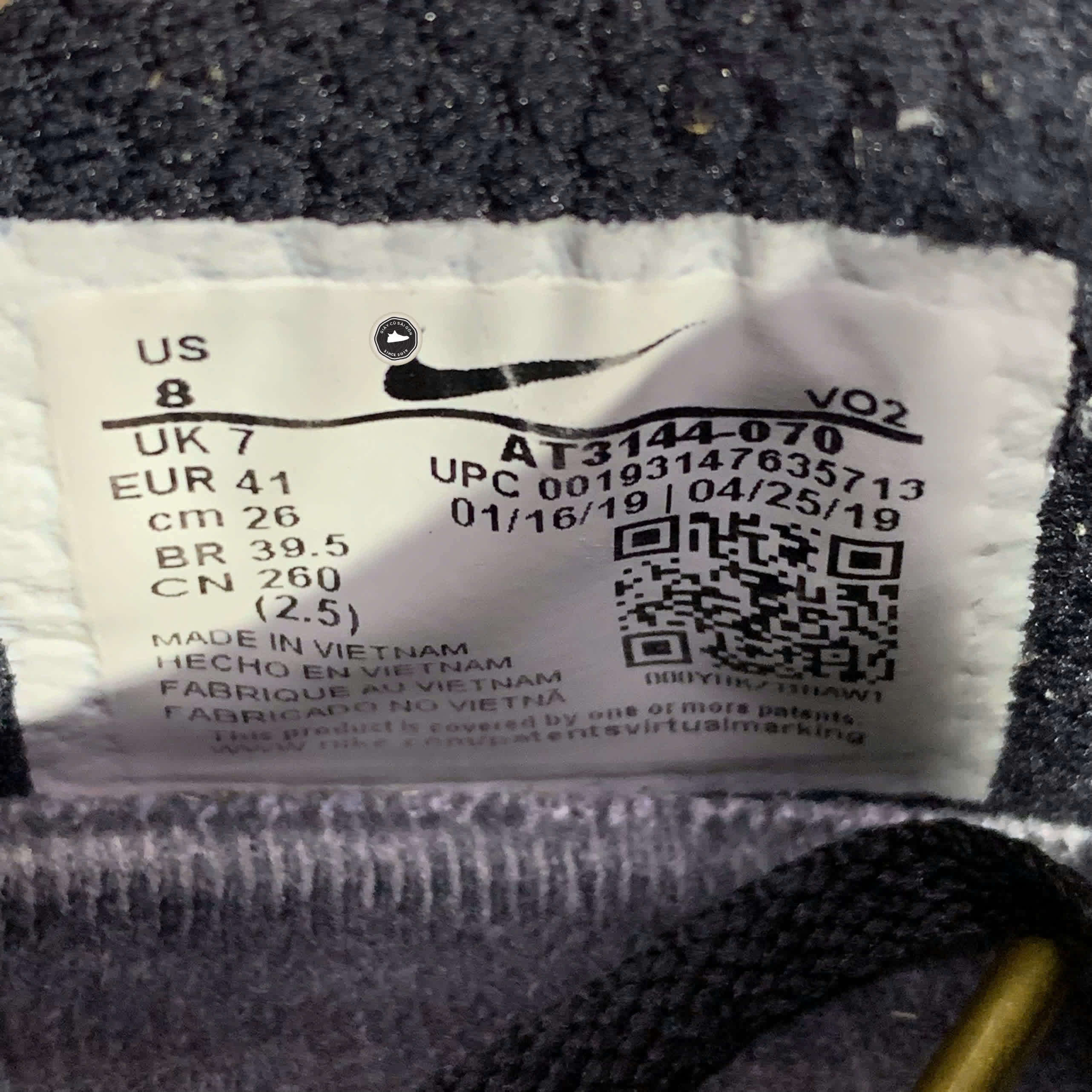 NIKE METCON 5 BLACK GOLD – AT3144‑070 SIZE 41 – GIÀY 2HAND CHÍNH HÃNG