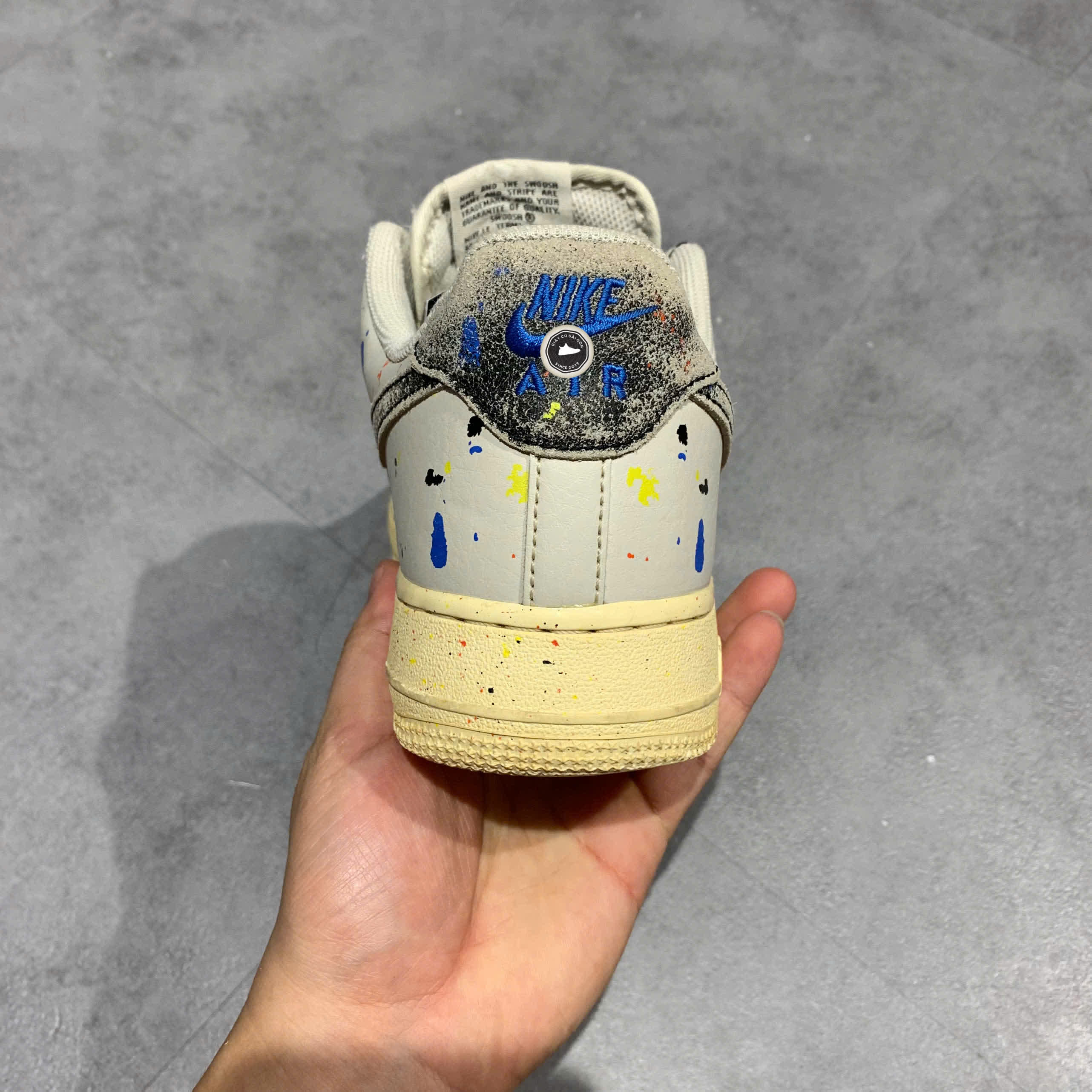 NIKE AIR FORCE 1 LOW PAINT SPLATTER CZ0339 001 GIÀY 2HAND CHÍNH HÃNG [PVN19390]