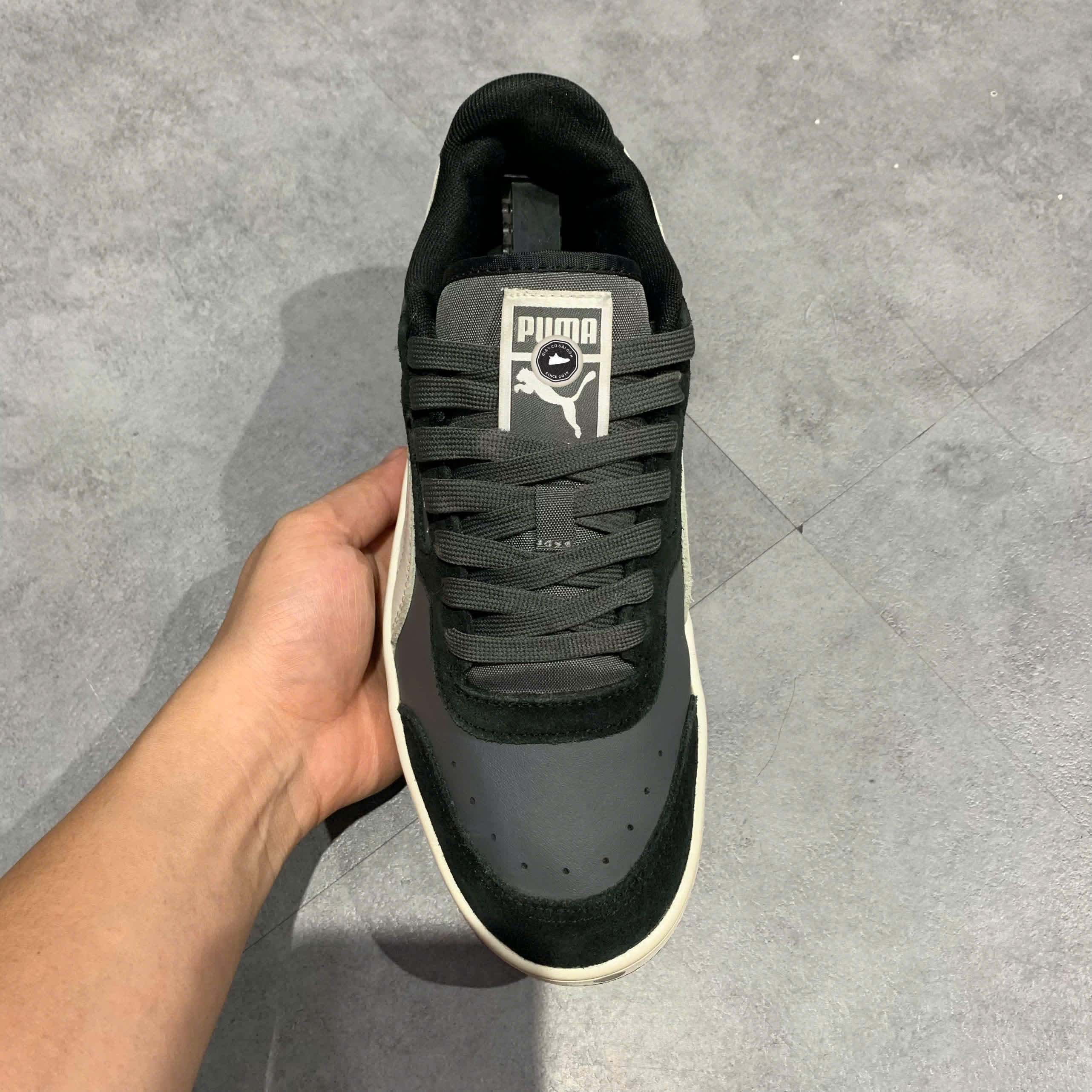 PUMA COURT GUARD ‘MIX - DARK SHADOW’ – 387335 04 – GIÀY 2HAND CHÍNH HÃNG [PVN19367]