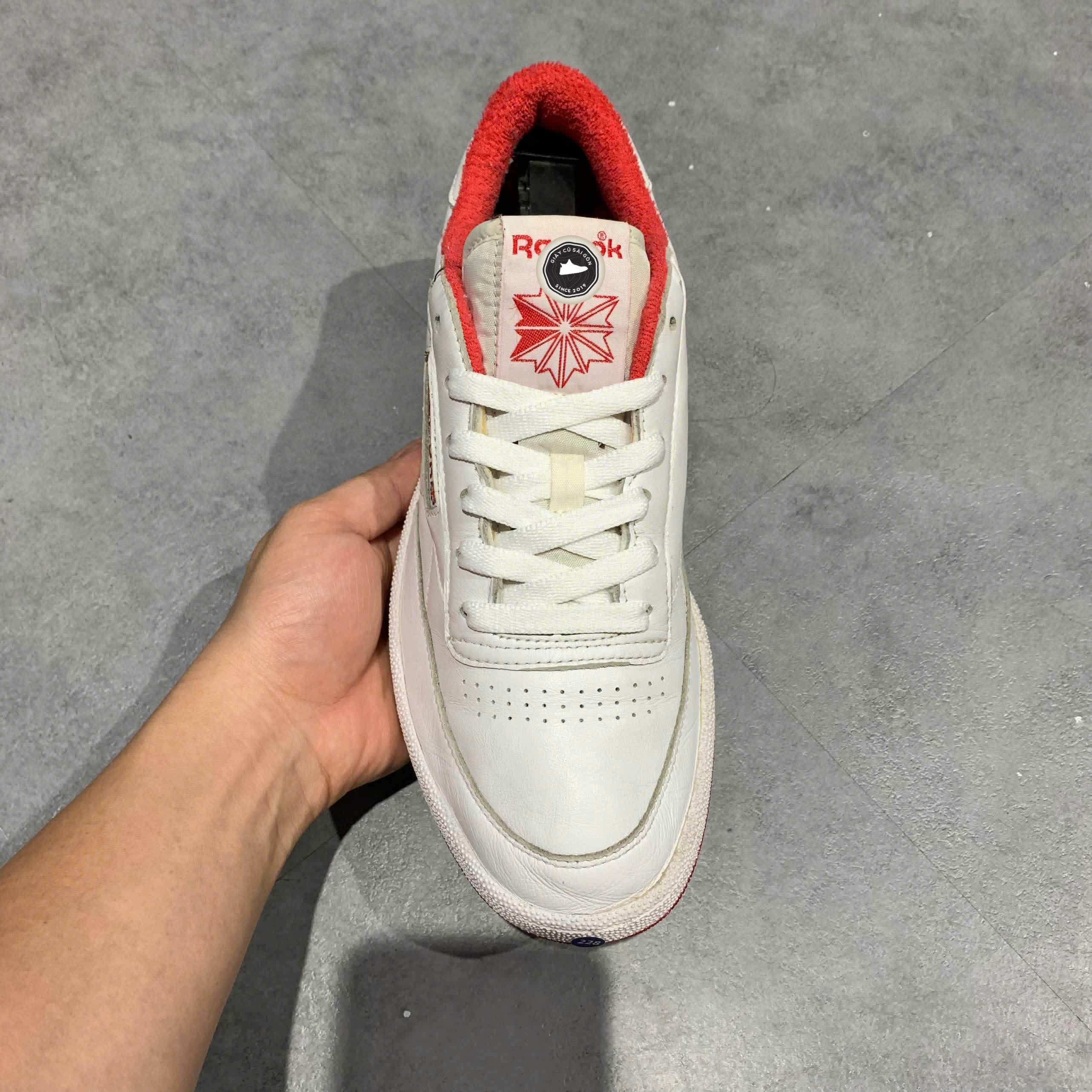 REEBOK CLUB C 85 ‘WHITE/RED’ – FY9424 – GIÀY 2HAND CHÍNH HÃNG [PVN19229]