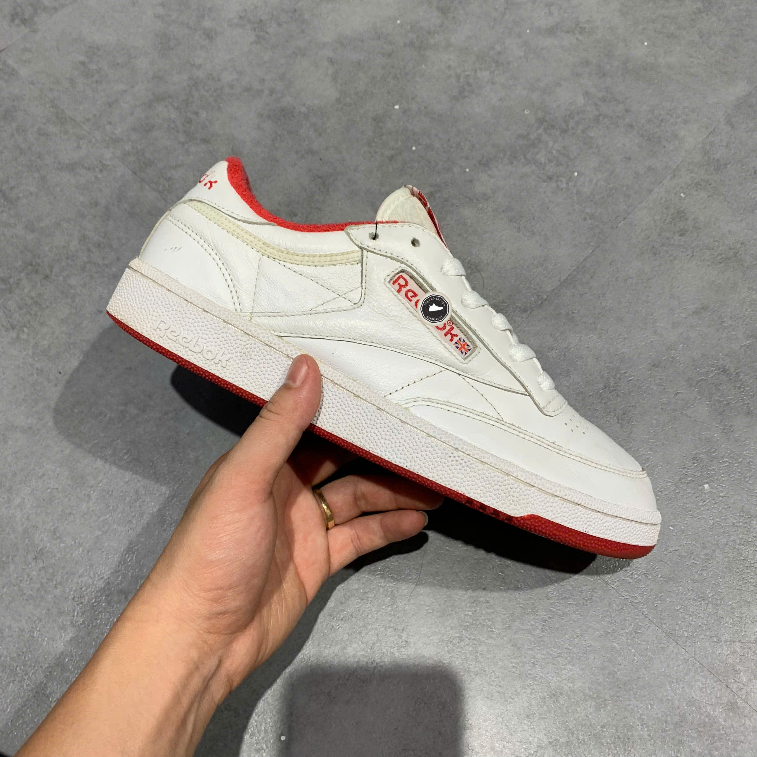 REEBOK CLUB C 85 ‘WHITE/RED’ – FY9424 – GIÀY 2HAND CHÍNH HÃNG [PVN19229]