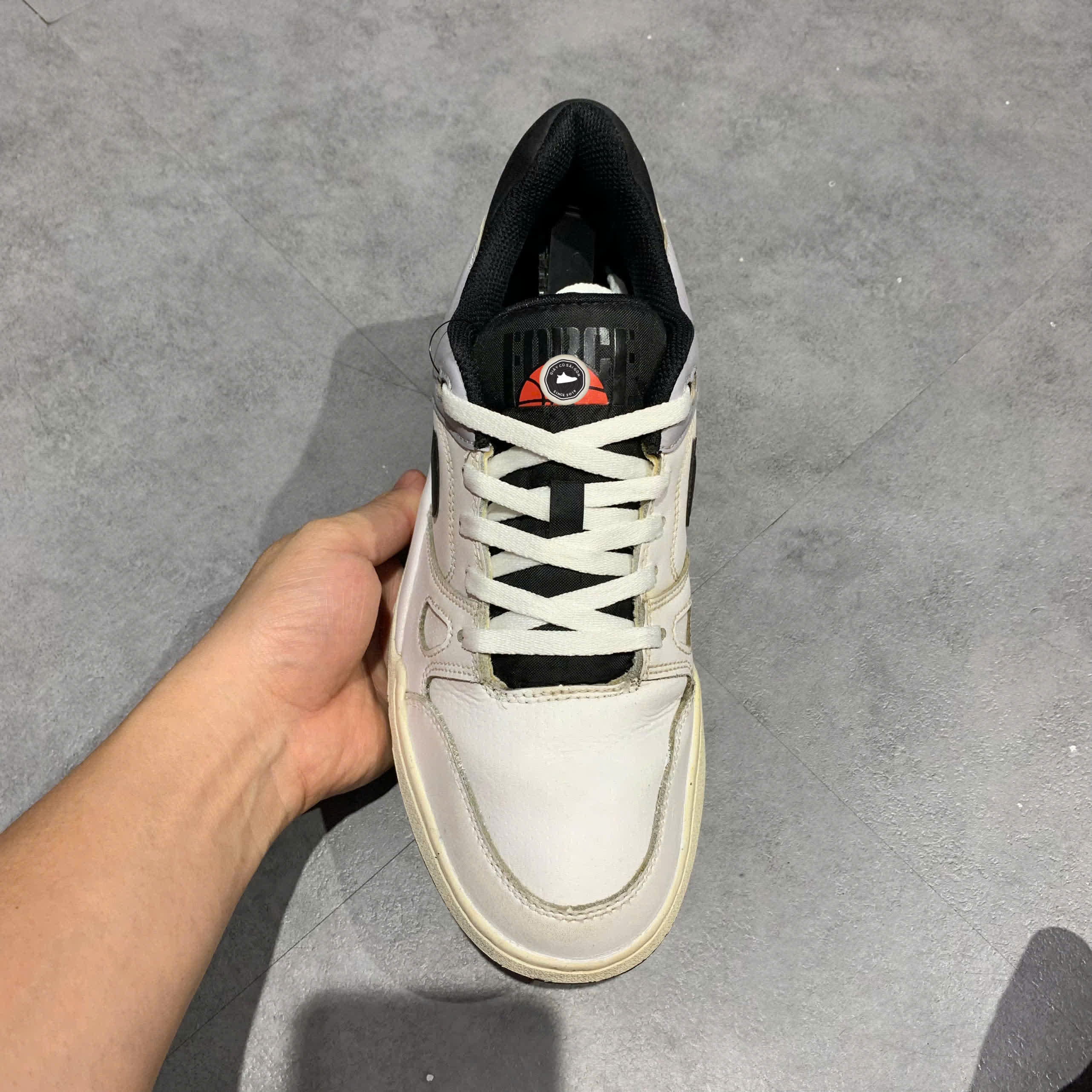 NIKE FULL FORCE LOW 'WHITE/BLACK/PEWTER/SAIL' – FB1362‑101 – GIÀY 2HAND CHÍNH HÃNG [PVN19450]