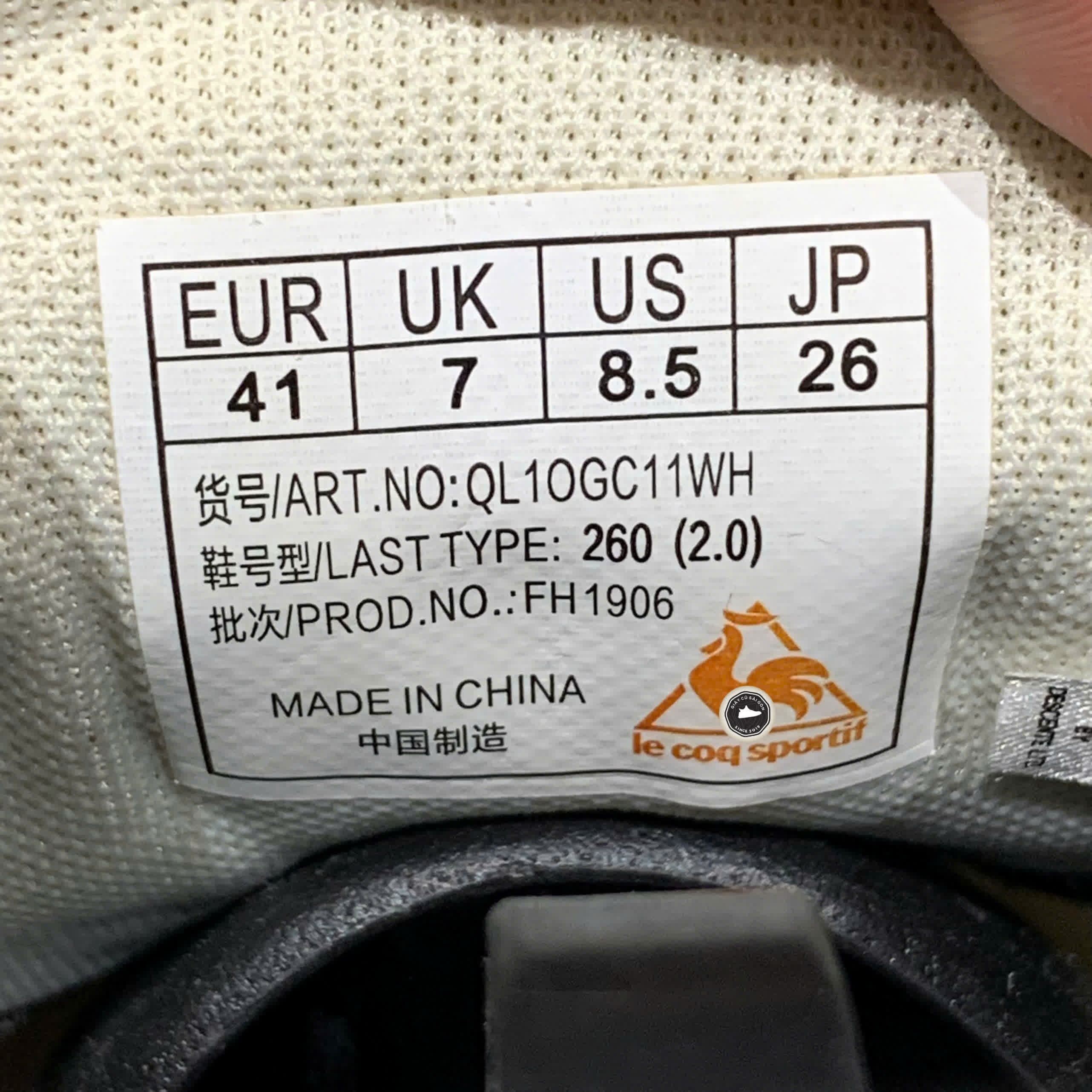 LE COQ SPORTIF FH1906 SIZE 41 – GIÀY 2HAND CHÍNH HÃNG