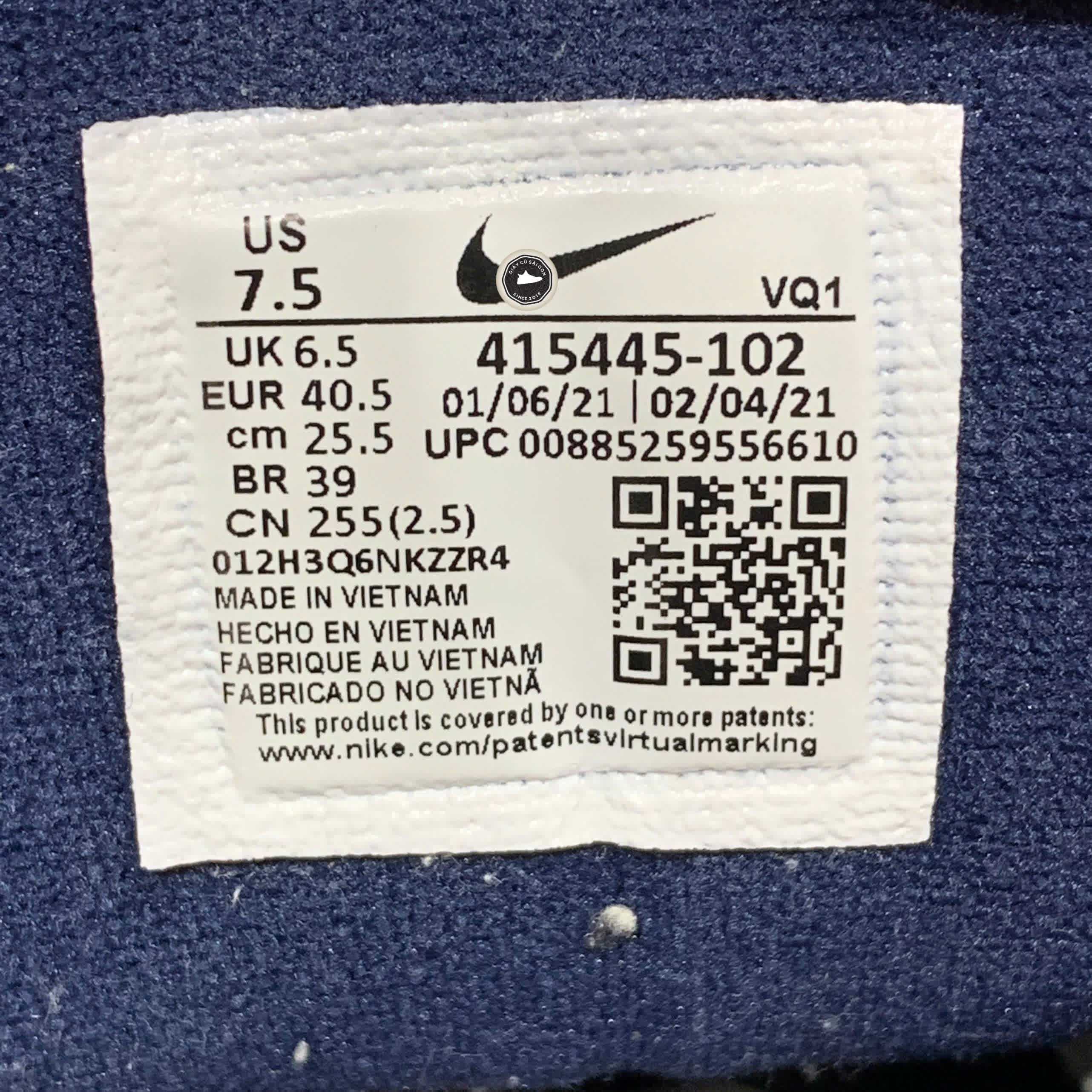 NIKE AIR MONARCH IV – 415445 102 SIZE 40.5 – GIÀY 2HAND CHÍNH HÃNG