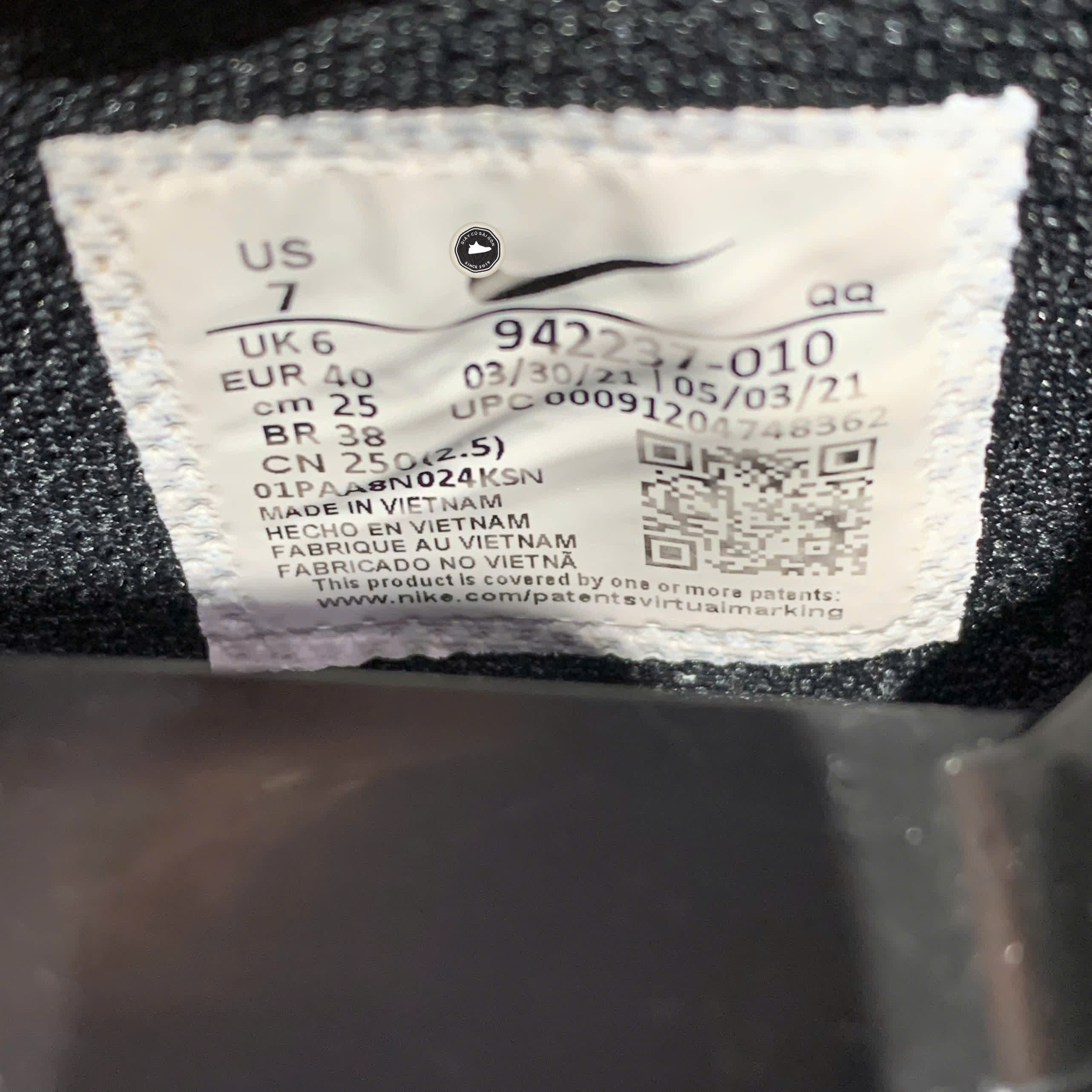NIKE SB DELTA FORCE VULC ‘BLACK’ – 942237 010 SIZE 40 – GIÀY 2HAND CHÍNH HÃNG