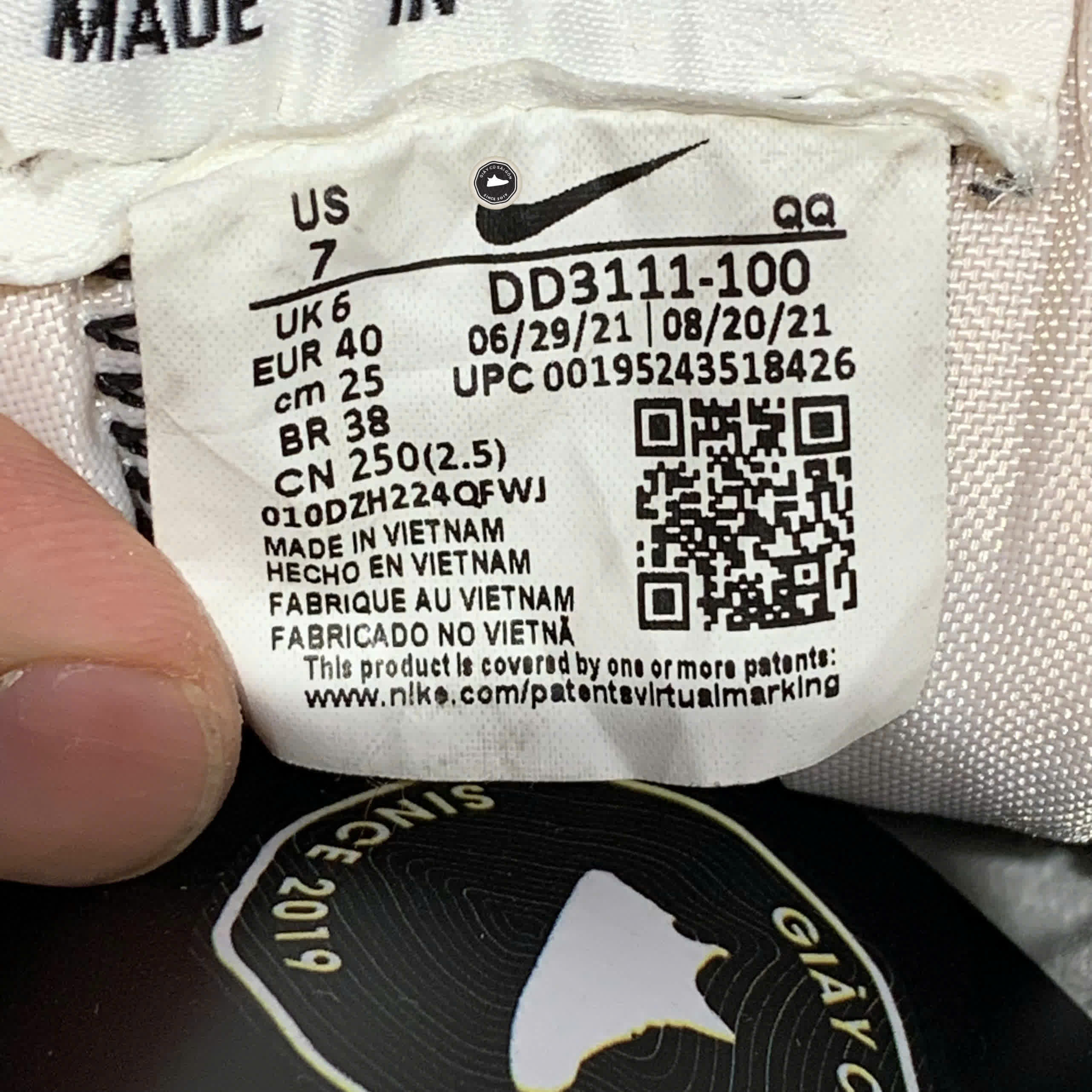 NIKE DUNK LOW ‘WHITE BLACK’ DD3111 100 GIÀY 2HAND CHÍNH HÃNG [PVN19427]