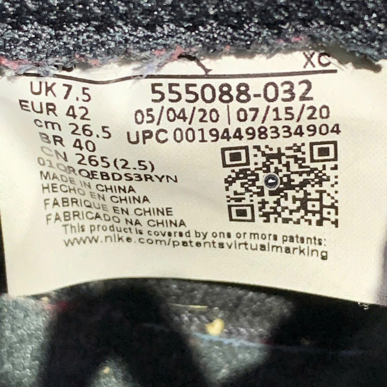 AIR JORDAN 1 RETRO HIGH OG “BLACK METALLIC GOLD” 555088-032 SIZE 42 GIÀY 2HAND CHÍNH HÃNG PVN19794