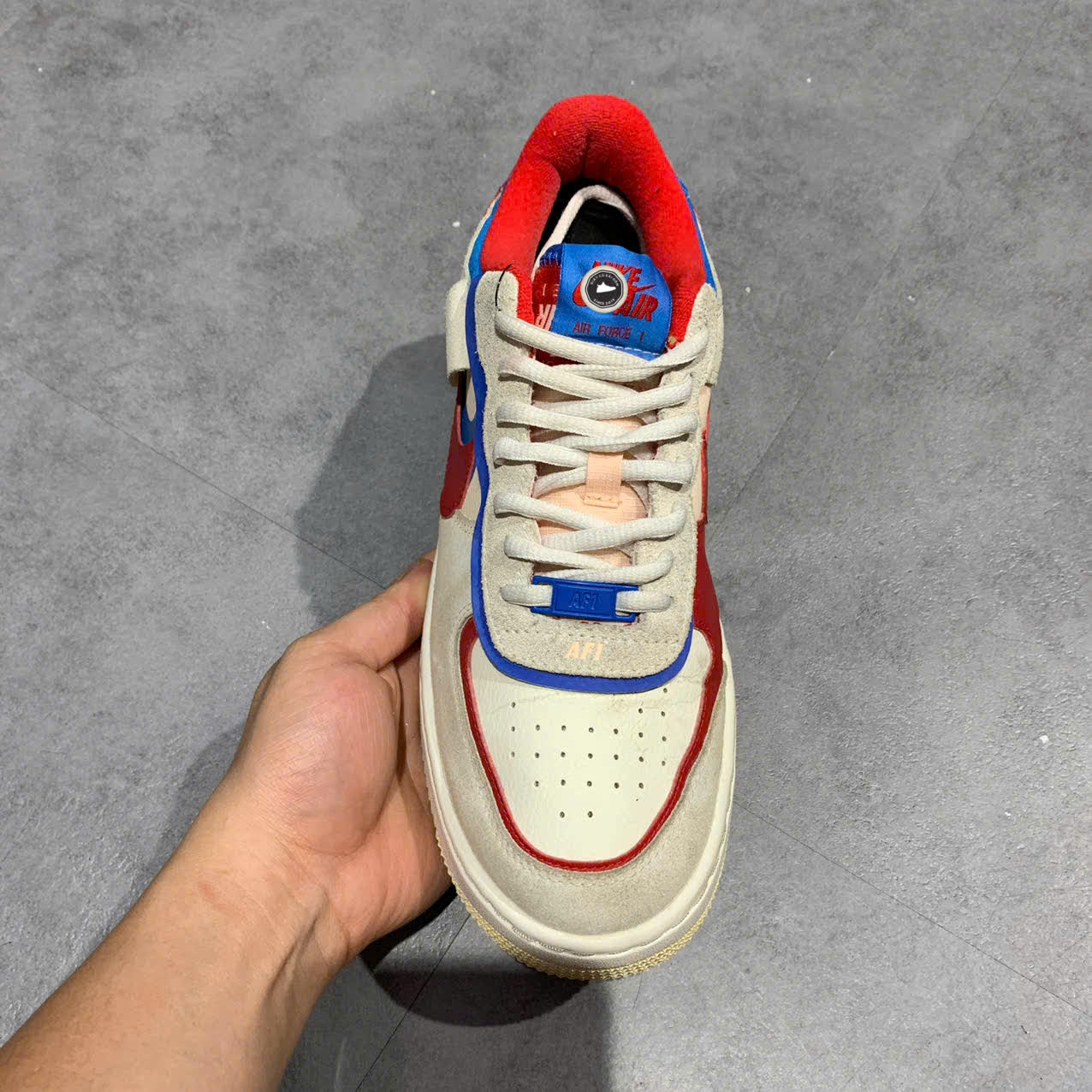 NIKE AIR FORCE 1 SHADOW WMNS CU8591-100 SIZE 40 GIÀY 2HAND CHÍNH HÃNG PVN19813