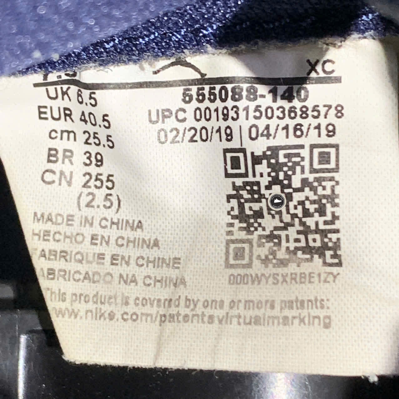 AIR JORDAN 1 RETRO HIGH OG “OBSIDIAN UNIVERSITY BLUE” 555088-140 SIZE 40.5 GIÀY 2HAND CHÍNH HÃNG PVN19837