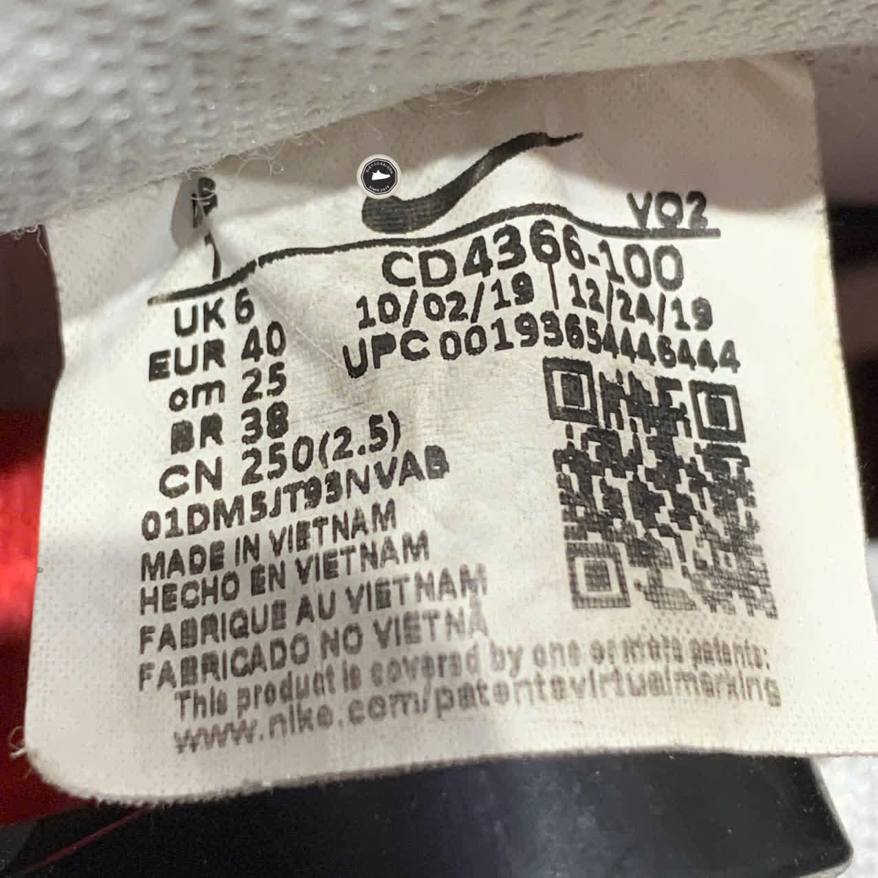 NIKE AIR FORCE 1 REACT D/MS/X CD4366-100 (White/Black-University Red) SIZE 40 GIÀY 2HAND CHÍNH HÃNG PVN19809