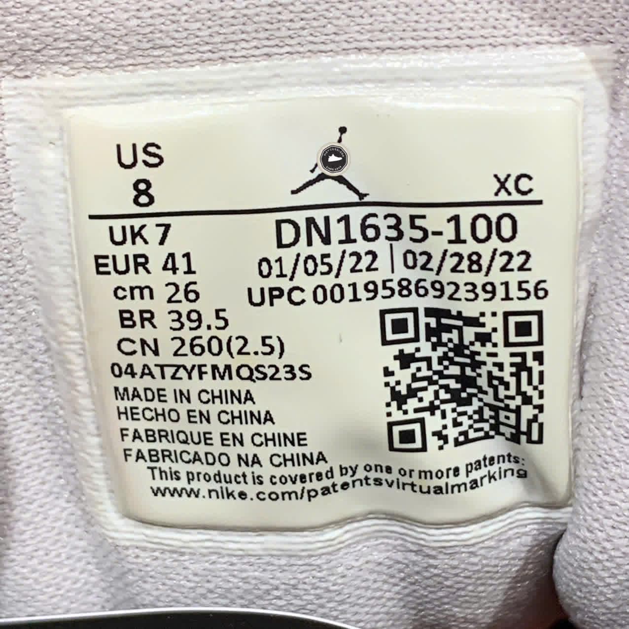 AIR JORDAN 1 LOW INSIDE OUT DN1635 100 SIZE 41 GIÀY 2HAND CHÍNH HÃNG PVN19832