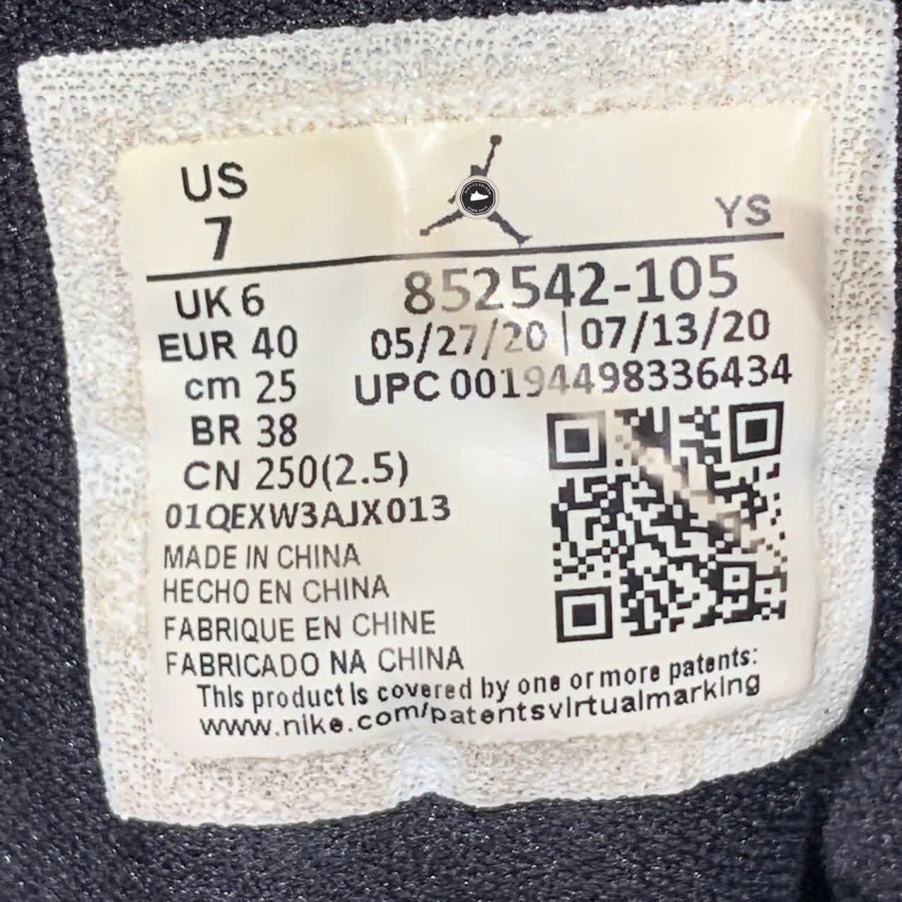 NIKE AIR JORDAN 1 MID SE 'VARSITY PURPLE' 852542-105 SIZE 40 GIÀY 2HAND CHÍNH HÃNG PVN19770