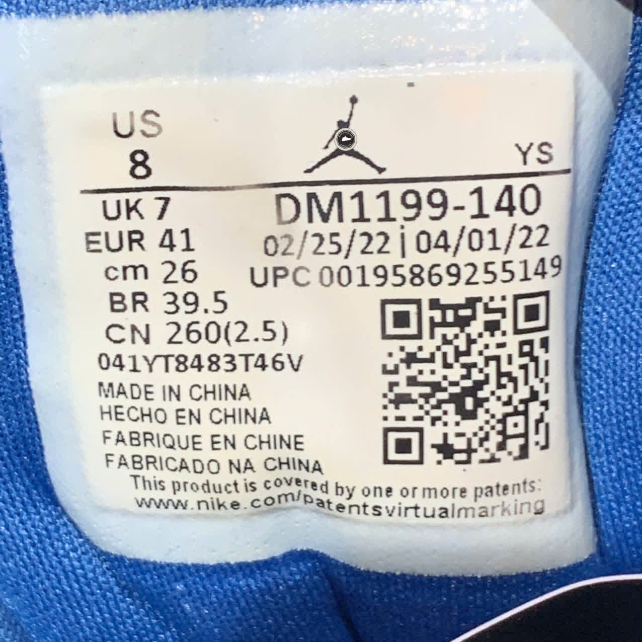 NIKE AIR JORDAN 1 LOW SE TRUE BLUE DM1199 140 SIZE 41 GIÀY 2HAND CHÍNH HÃNG PVN19764