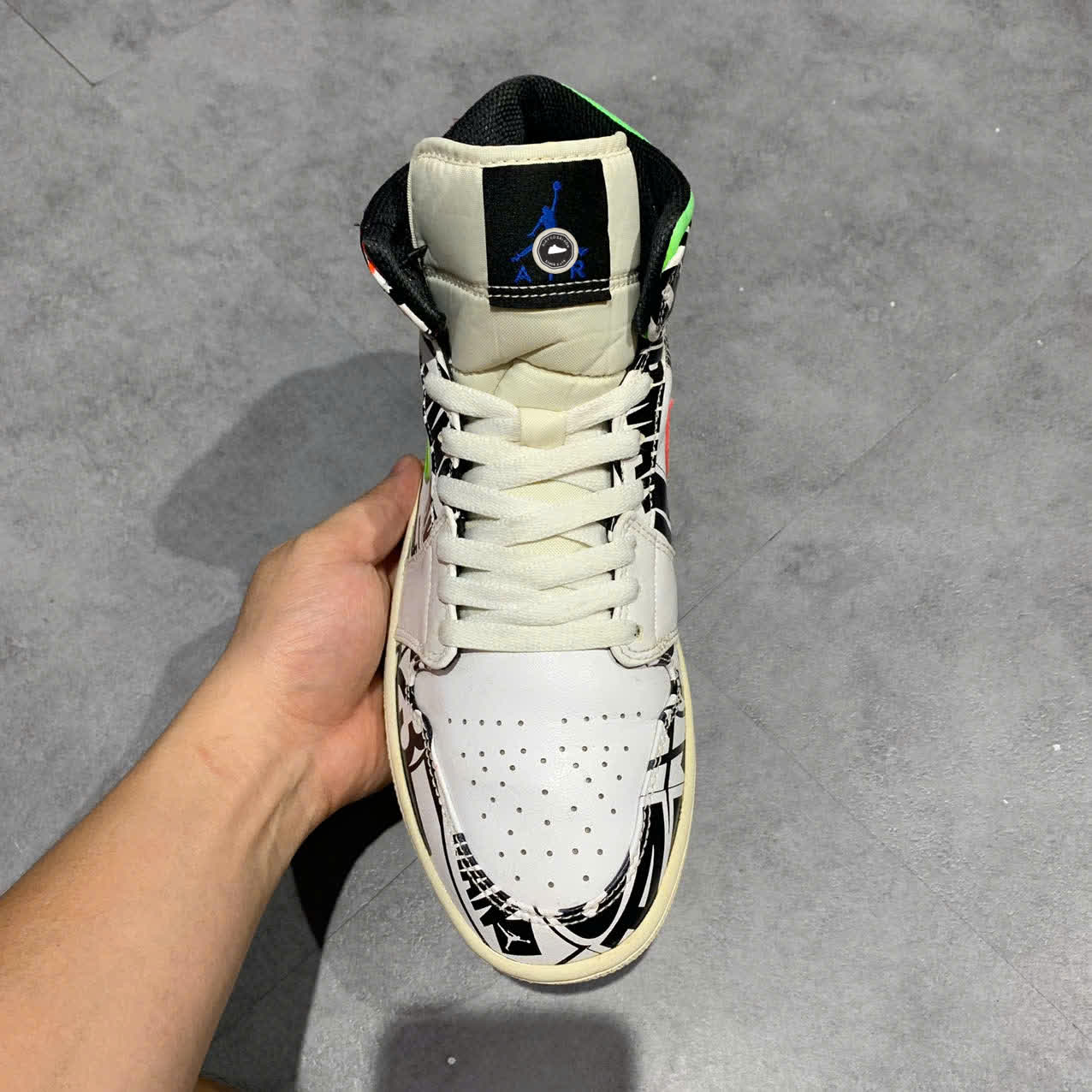 AIR JORDAN 1 LOW WHITE - 554724-119 - SIZE 41  GIÀY 2HAND CHÍNH HÃNG - PVN19805