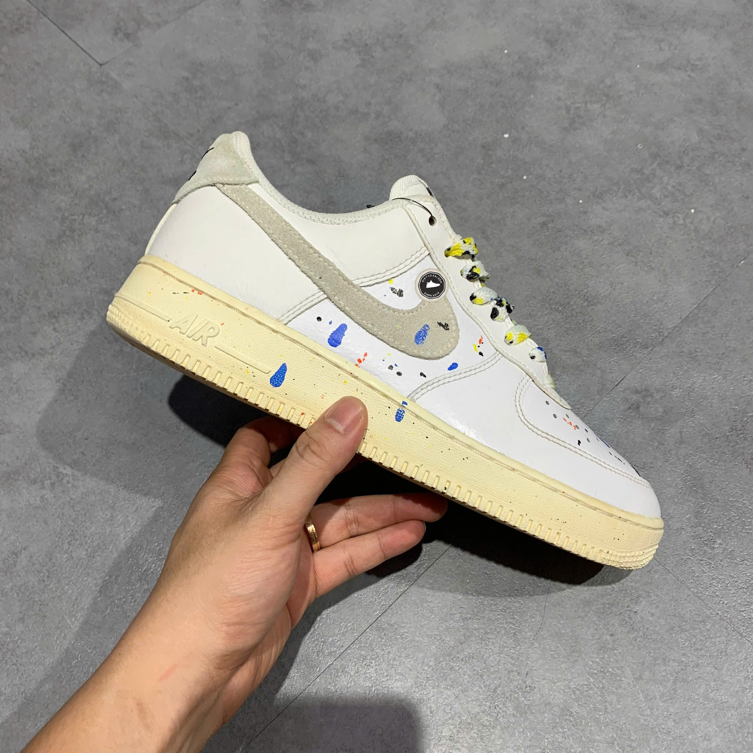 NIKE AIR FORCE 1 LOW “PAINT SPLATTER” CZ0339-100 SIZE 41 GIÀY 2HAND CHÍNH HÃNG PVN19830