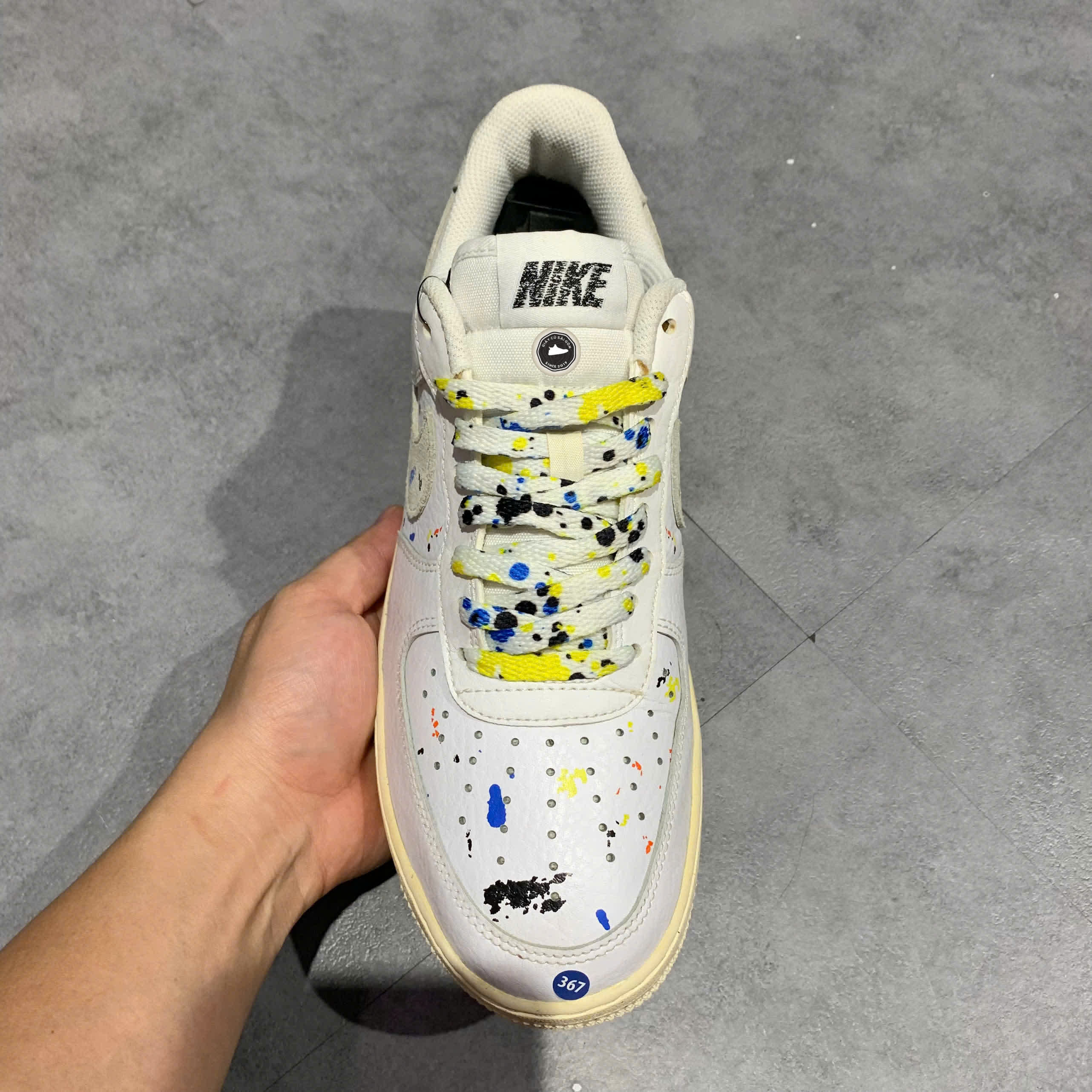 NIKE AIR FORCE 1 LOW “PAINT SPLATTER” CZ0339-100 SIZE 41 GIÀY 2HAND CHÍNH HÃNG PVN19830